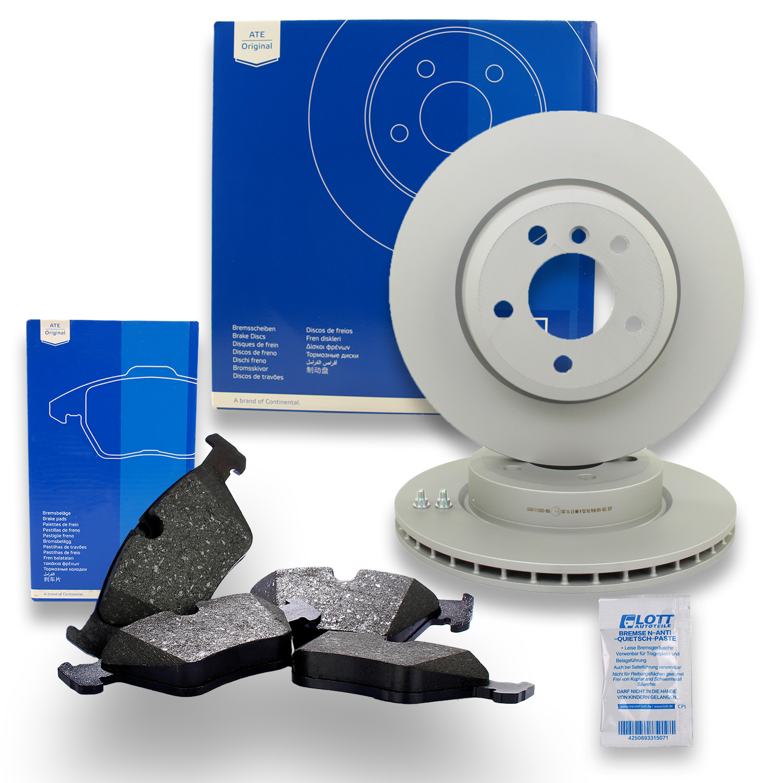 2x ATE Bremsscheiben Ø325mm + ATE Bremsbeläge Vorne passend f&uum...