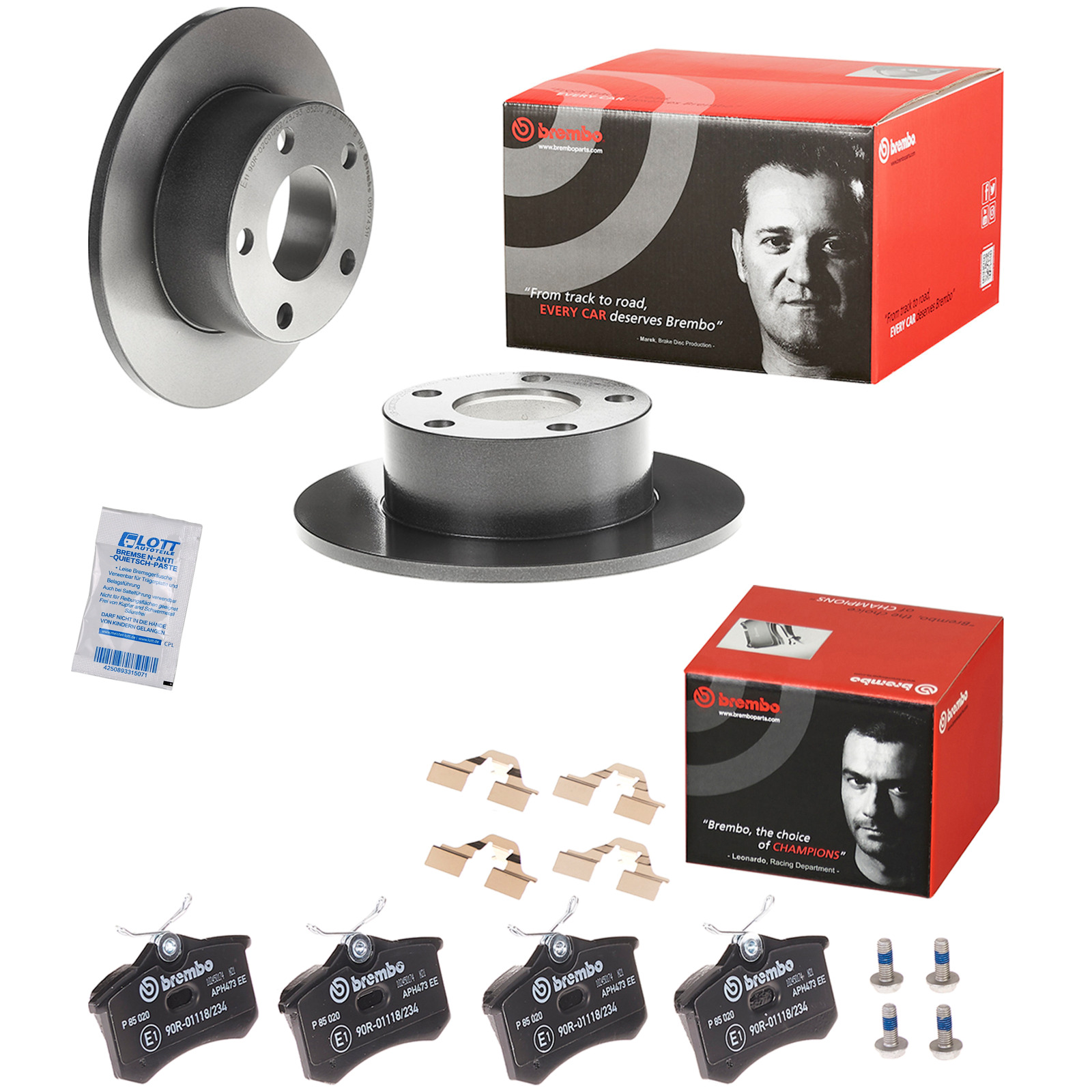 BREMBO BREMSSCHEIBEN + BREMBO BREMSBELÄGE