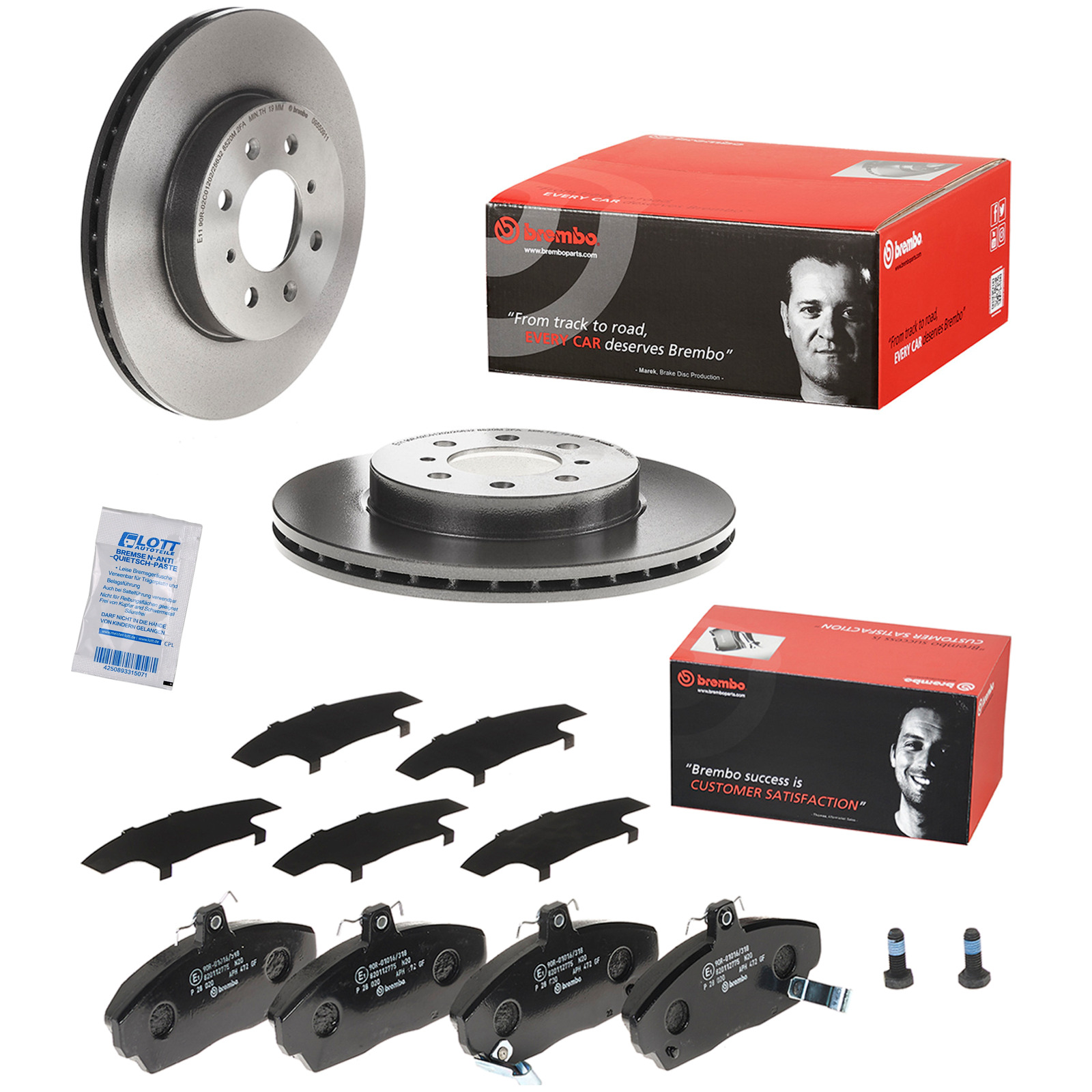 BREMBO BREMSSCHEIBEN + BREMBO BREMSBELÄGE