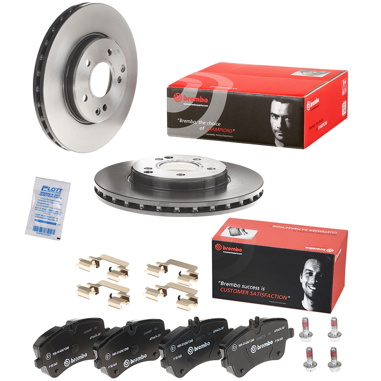 2x Brembo Bremsscheiben Ø288mm + Beläge Vorne passend für Me...