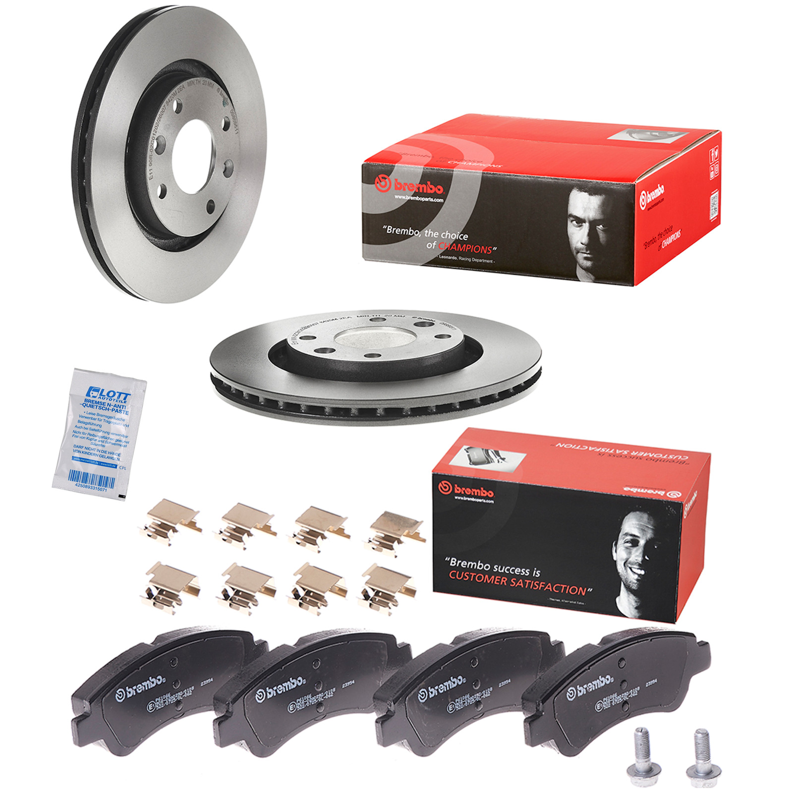 2x Brembo Bremsscheiben Ø266mm + Beläge Vorne passend für Pe...