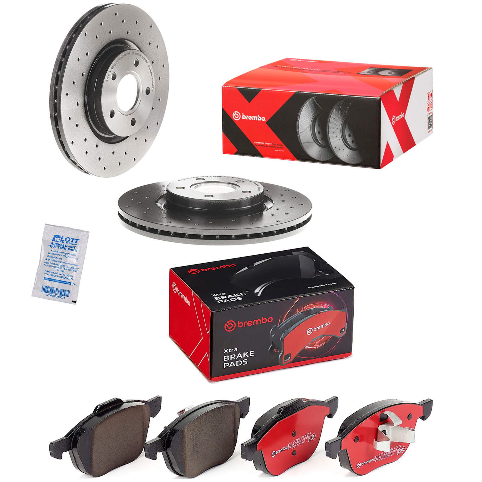 Brembo Sport Bremsscheiben 300mm + Bel&auml;ge vorne passend f&uuml;r Ford Focus 3 Turnier