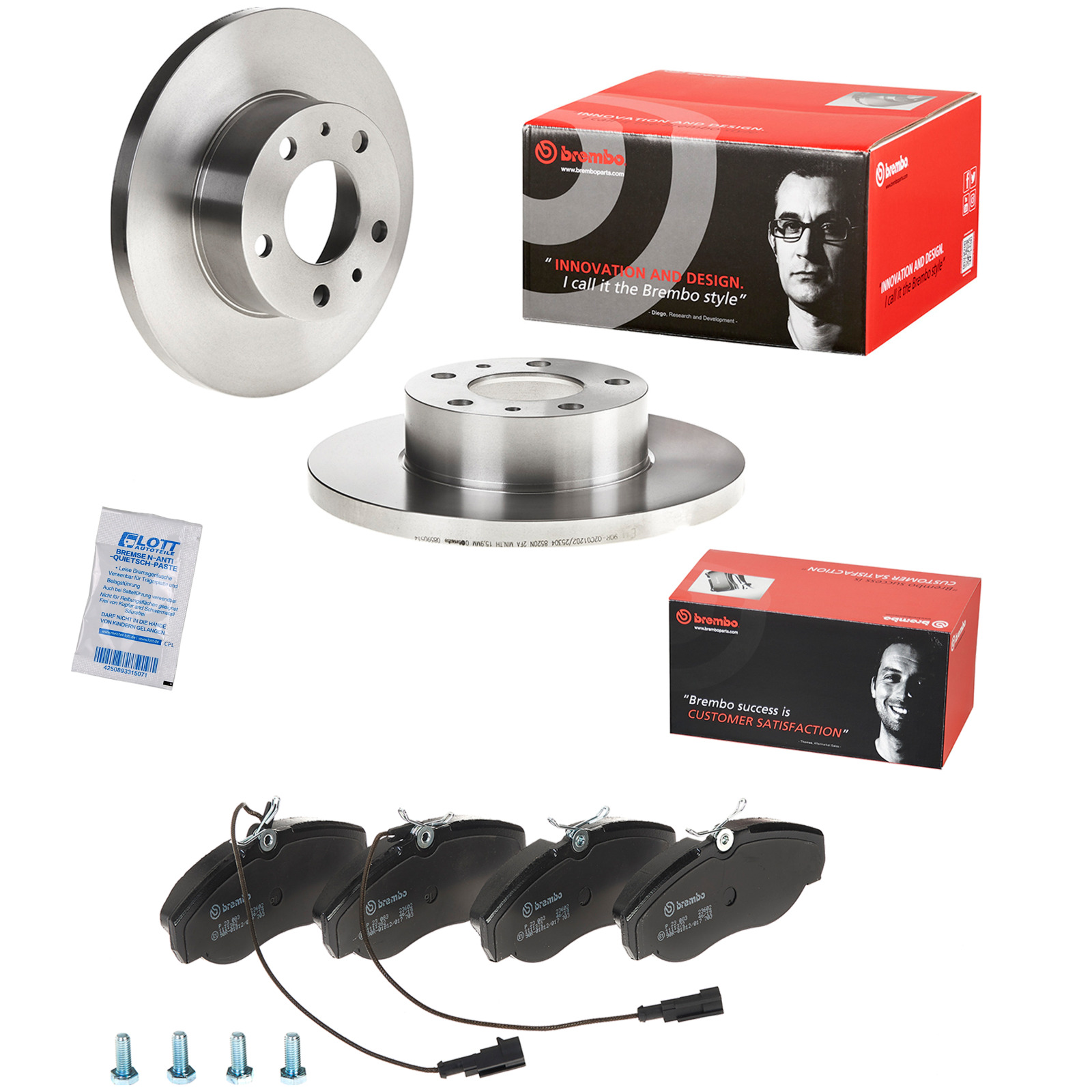 BREMBO Bremsscheiben Ø280mm + Beläge vorne passend für Fiat ...