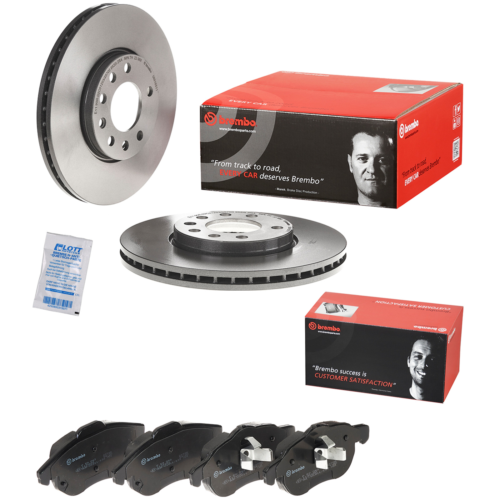 BREMBO BREMSSCHEIBEN + BREMBO BREMSBELÄGE