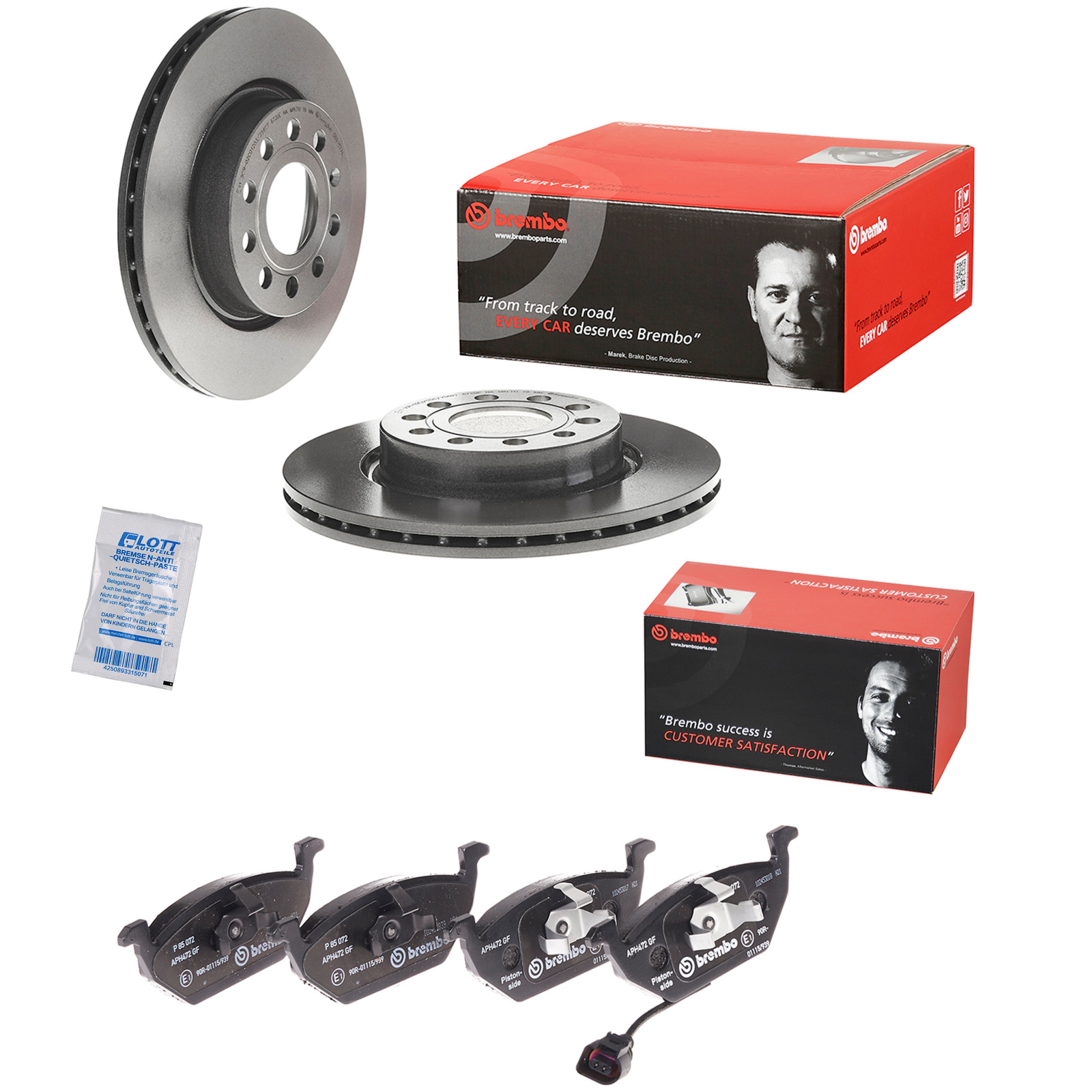 BREMBO BREMSSCHEIBEN + BREMBO BREMSBELÄGE