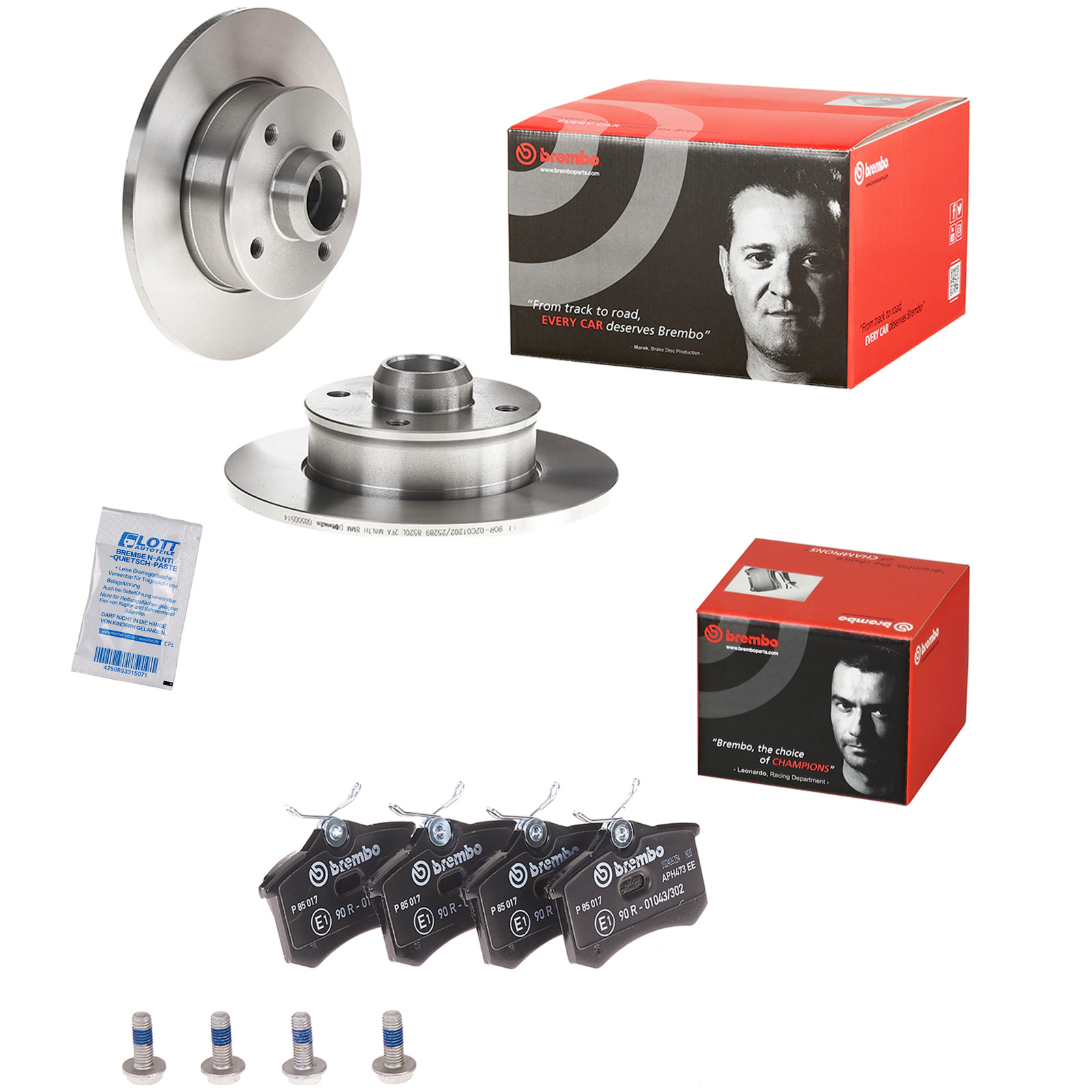 BREMBO BREMSSCHEIBEN + BREMBO BREMSBEL&Auml;GE