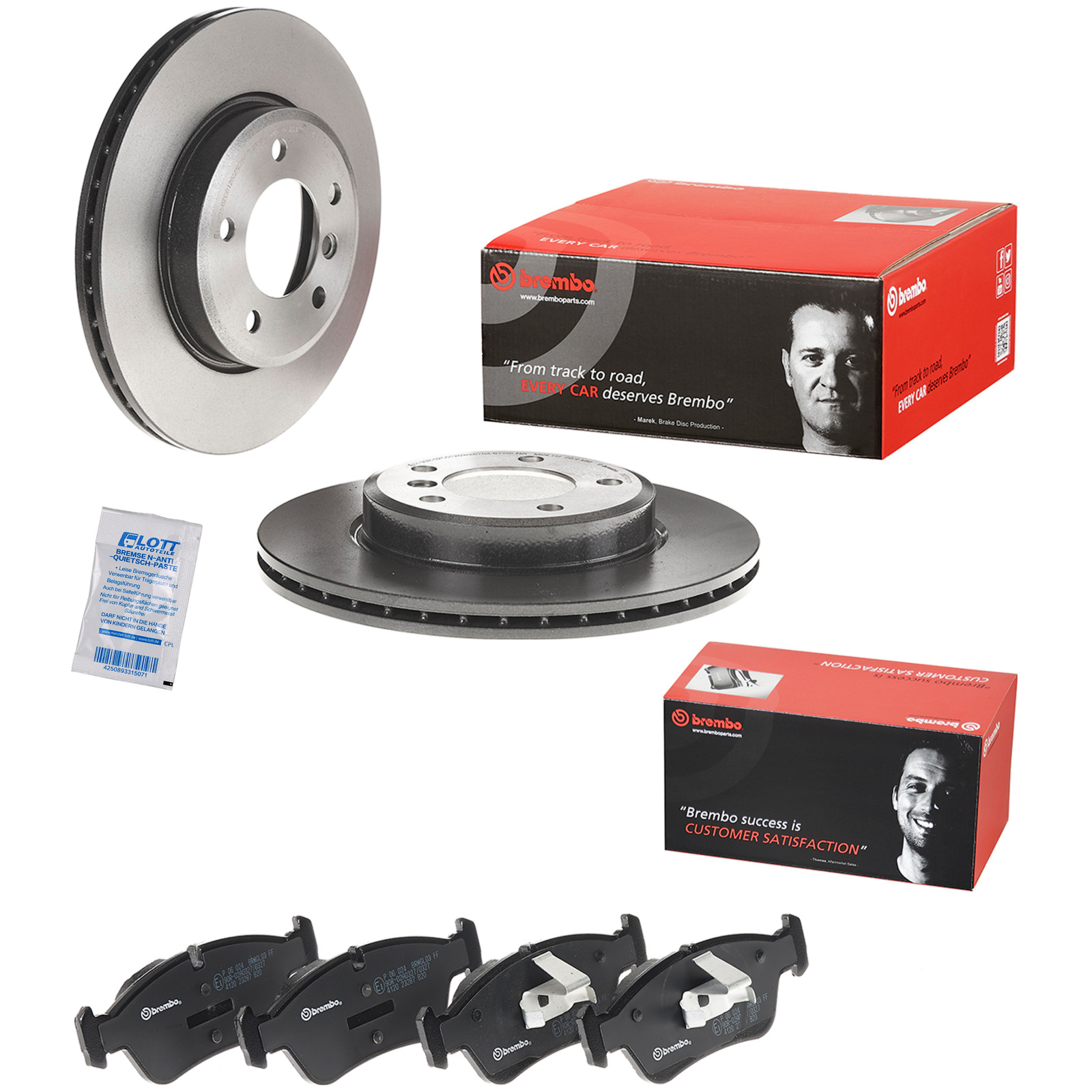 BREMBO Bremsscheiben Ø300mm + Bremsbeläge vorne passend für ...