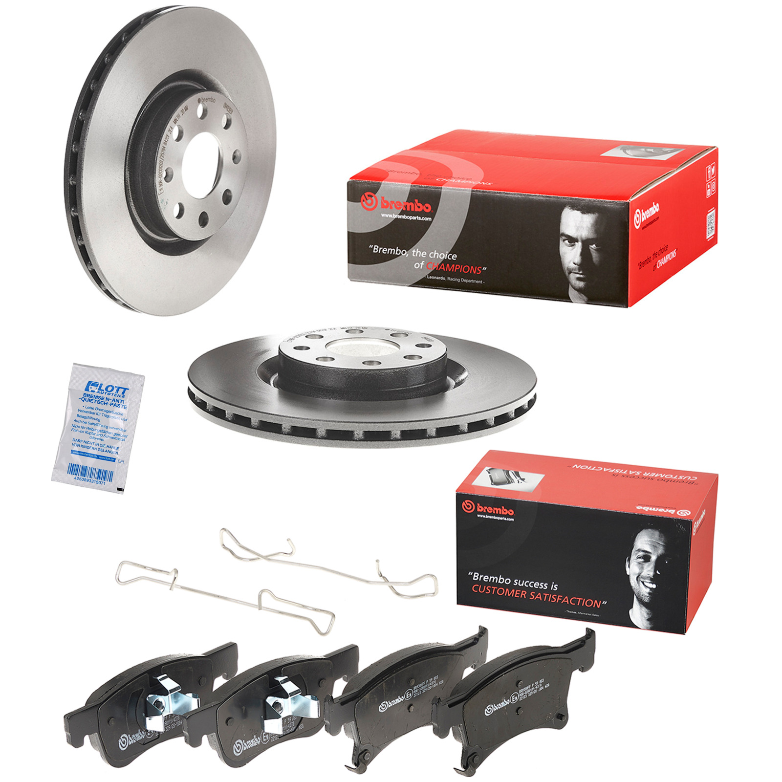 Brembo Bremsscheiben 284mm + Bremsbel&auml;ge Vorne passend f&uuml;r Opel Corsa 1.4 Adam