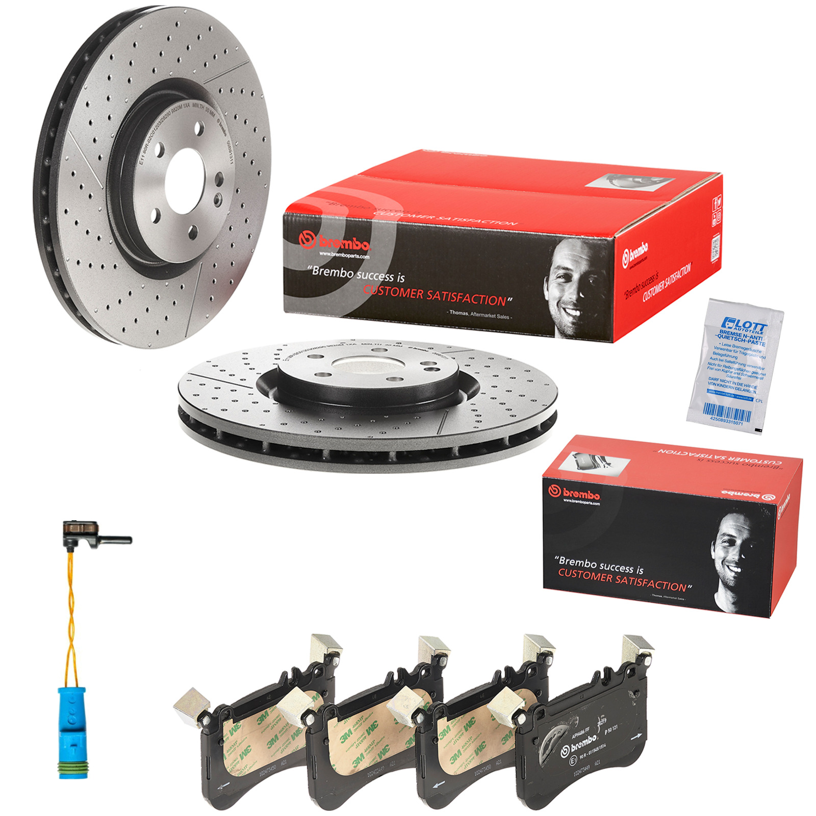 2x Brembo Bremsscheiben Ø350mm + Beläge Vorne passend für Mercedes A-Klasse W176