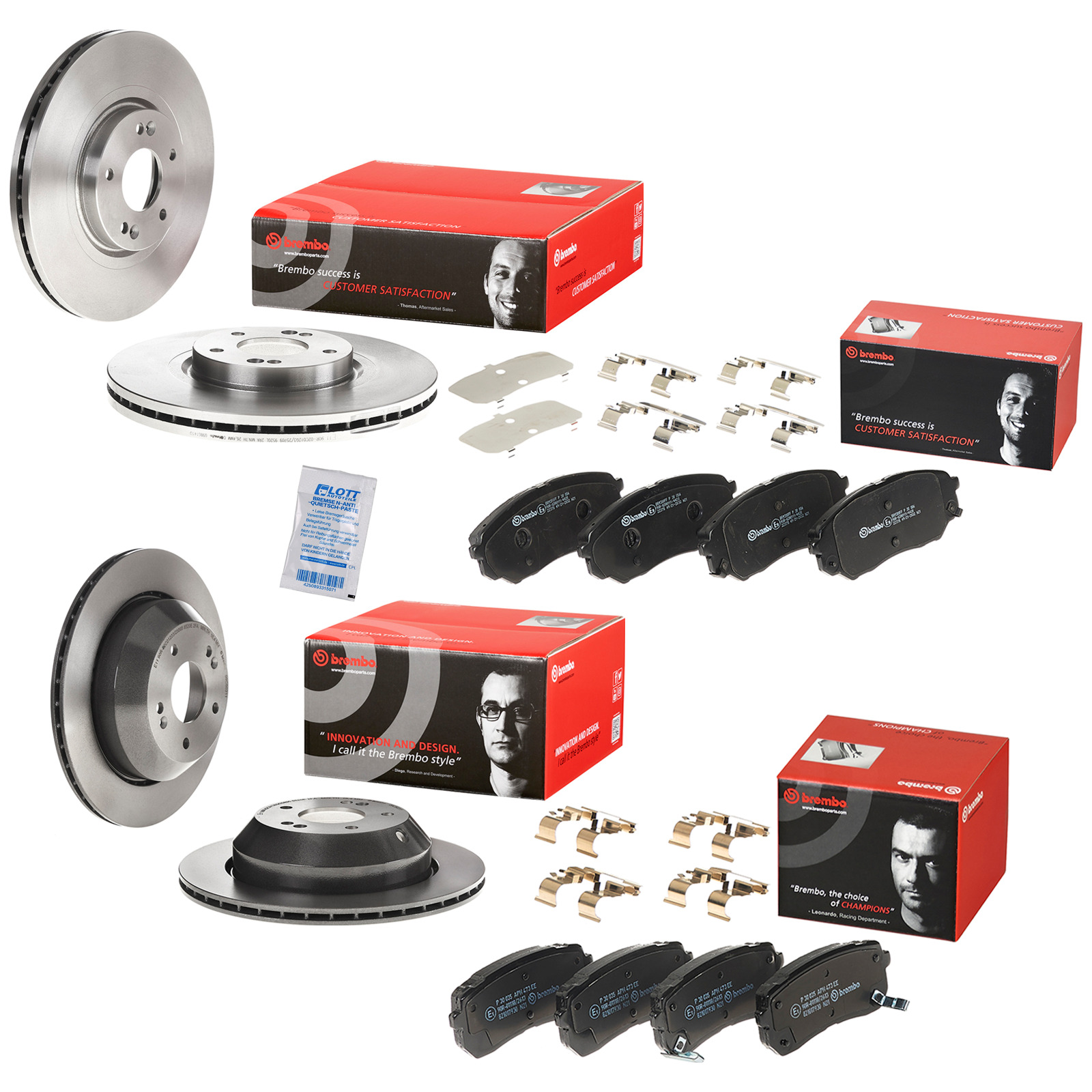 BREMBO Bremsscheiben + BREMBO Beläge