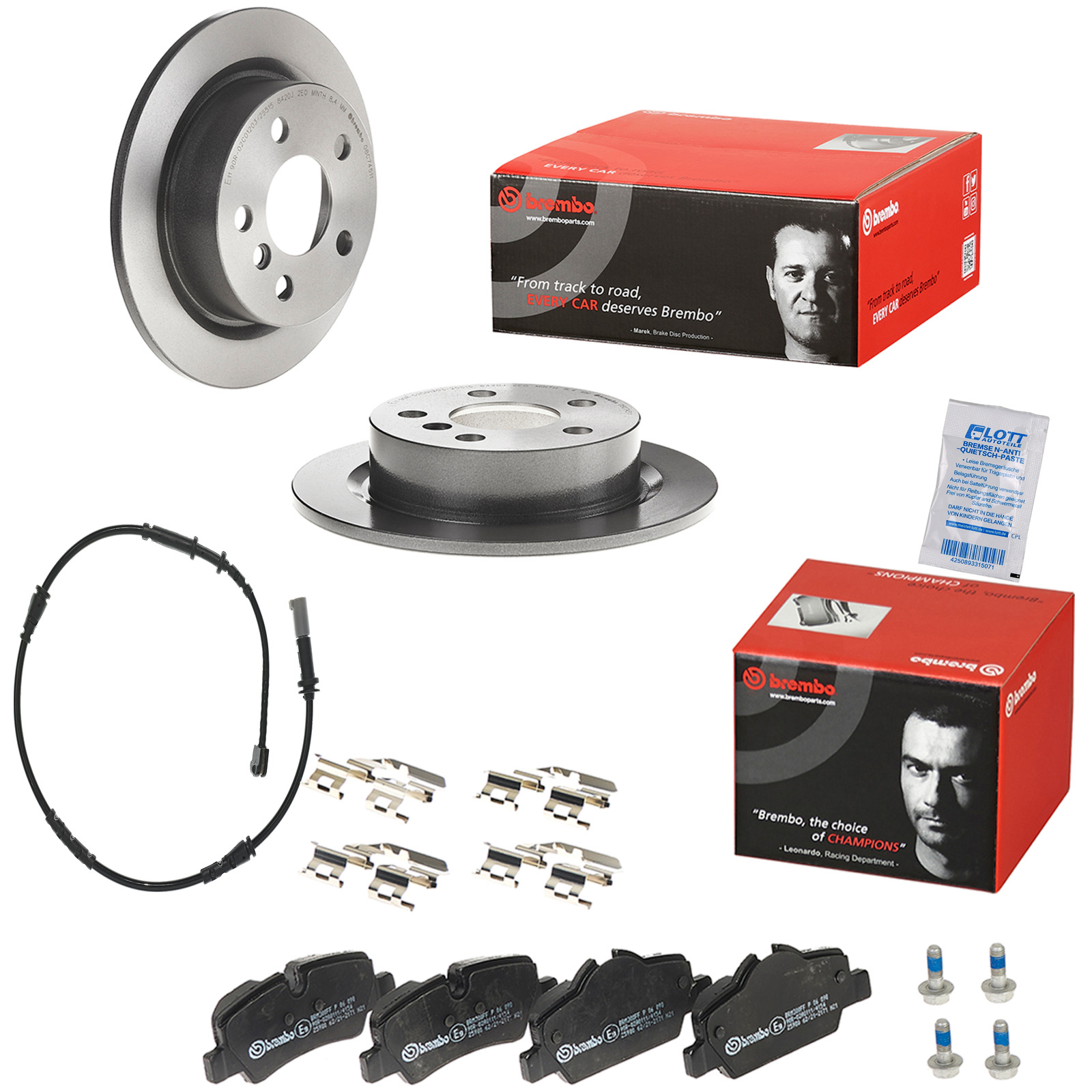 BREMBO Bremsscheiben + BREMBO Beläge