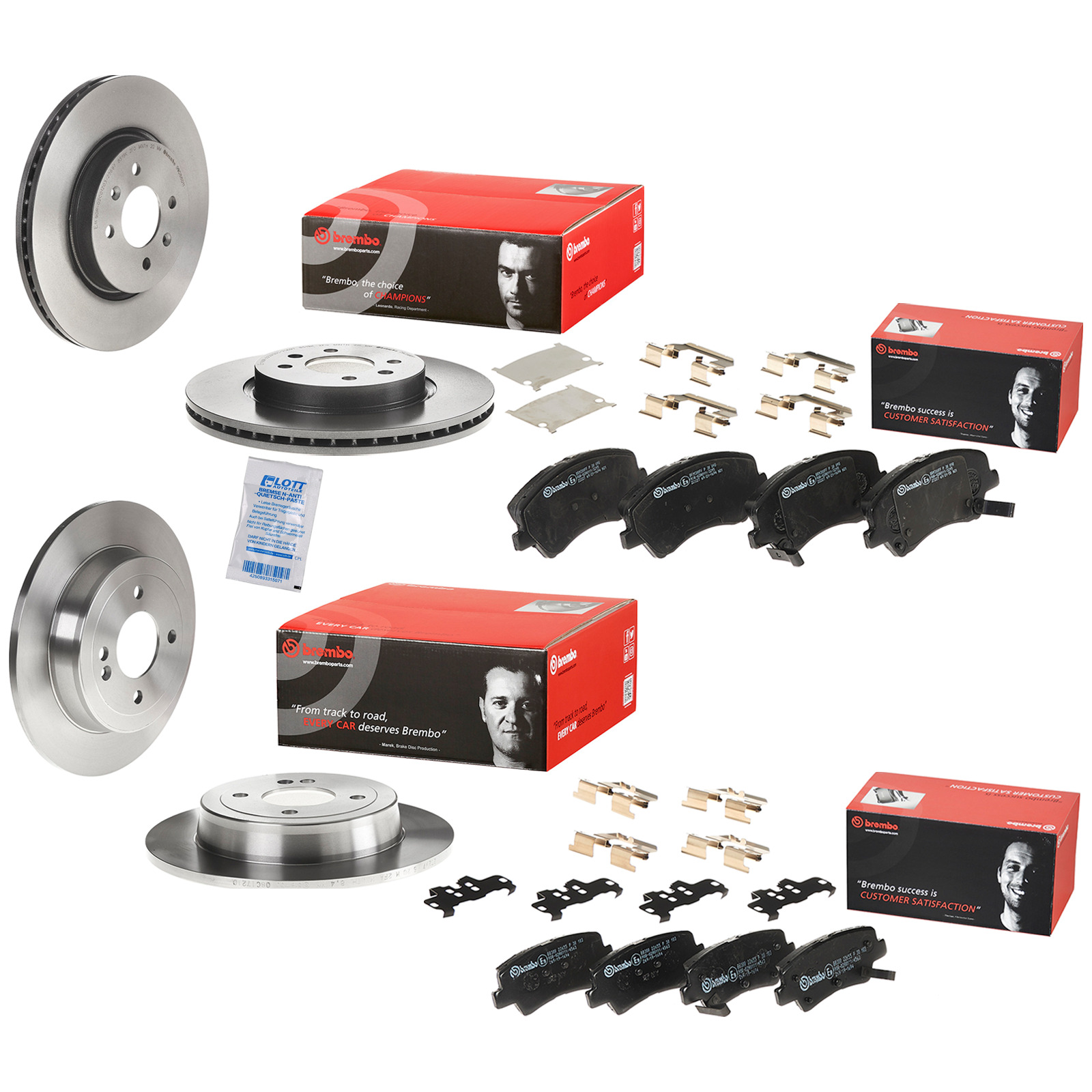 BREMBO Bremsscheiben + BREMBO Beläge