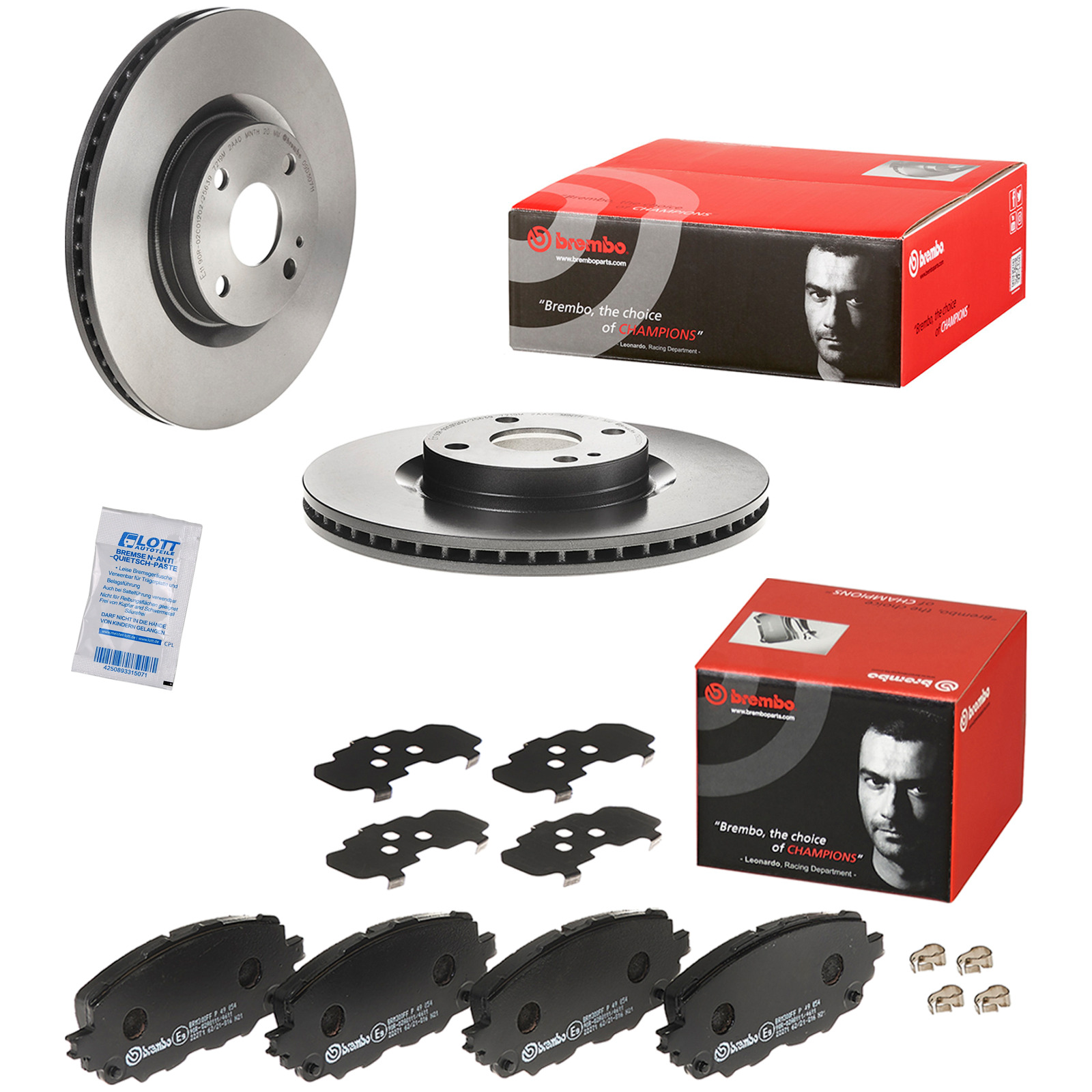 2x Brembo Bremscheibe &Oslash;280mm + Bel&auml;ge vorne passend f&uuml;r MAZDA MX-5 FIAT 124