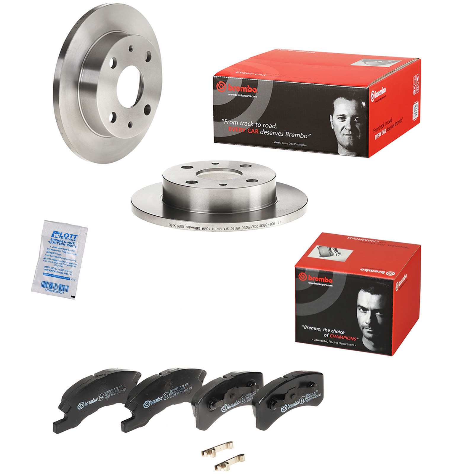2x Brembo Bremscheibe Ø211mm + Beläge vorne passend für DAIHATSU CUORE VII
