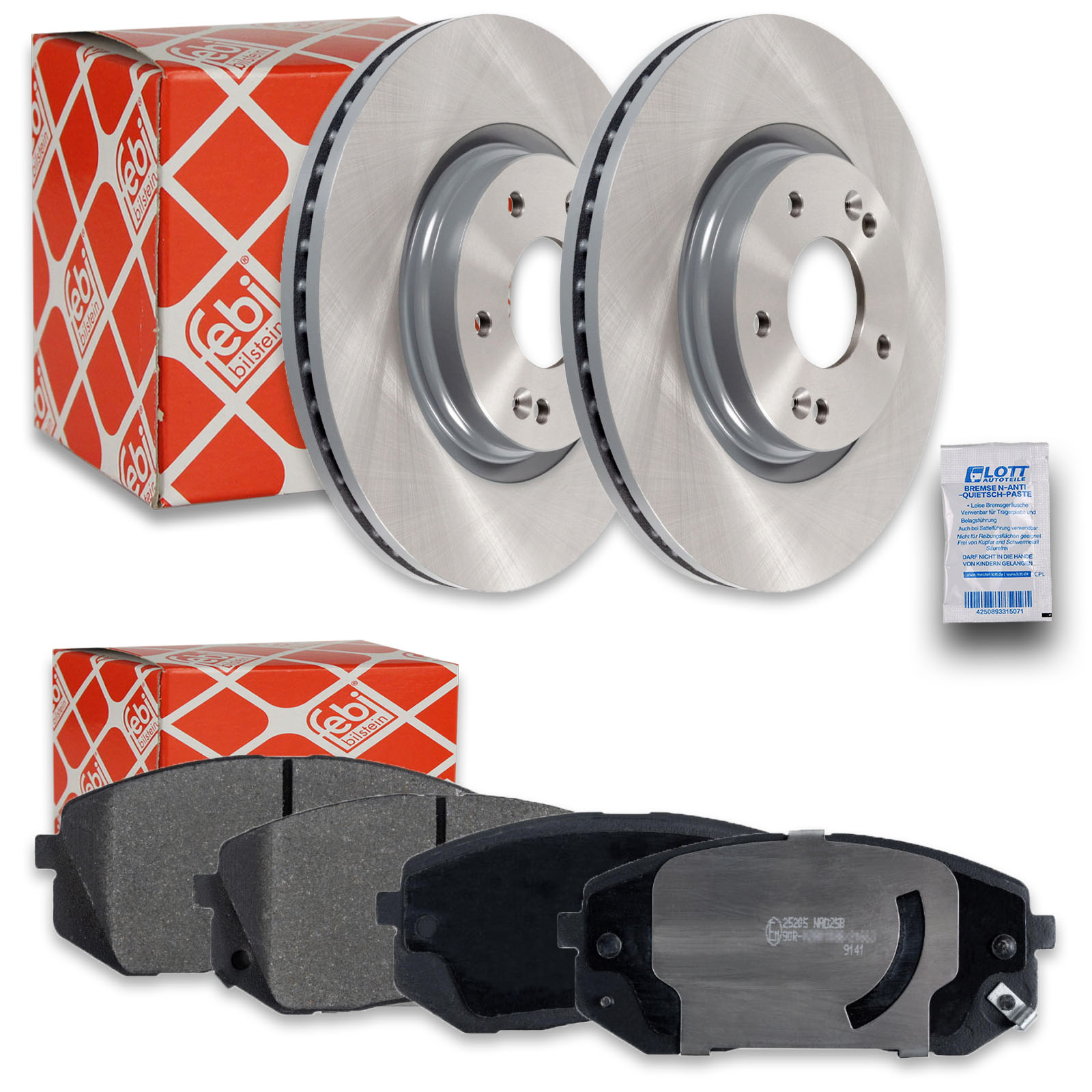 Febi Bremsscheiben Ø305mm + Beläge vorne passend für Hyundai...