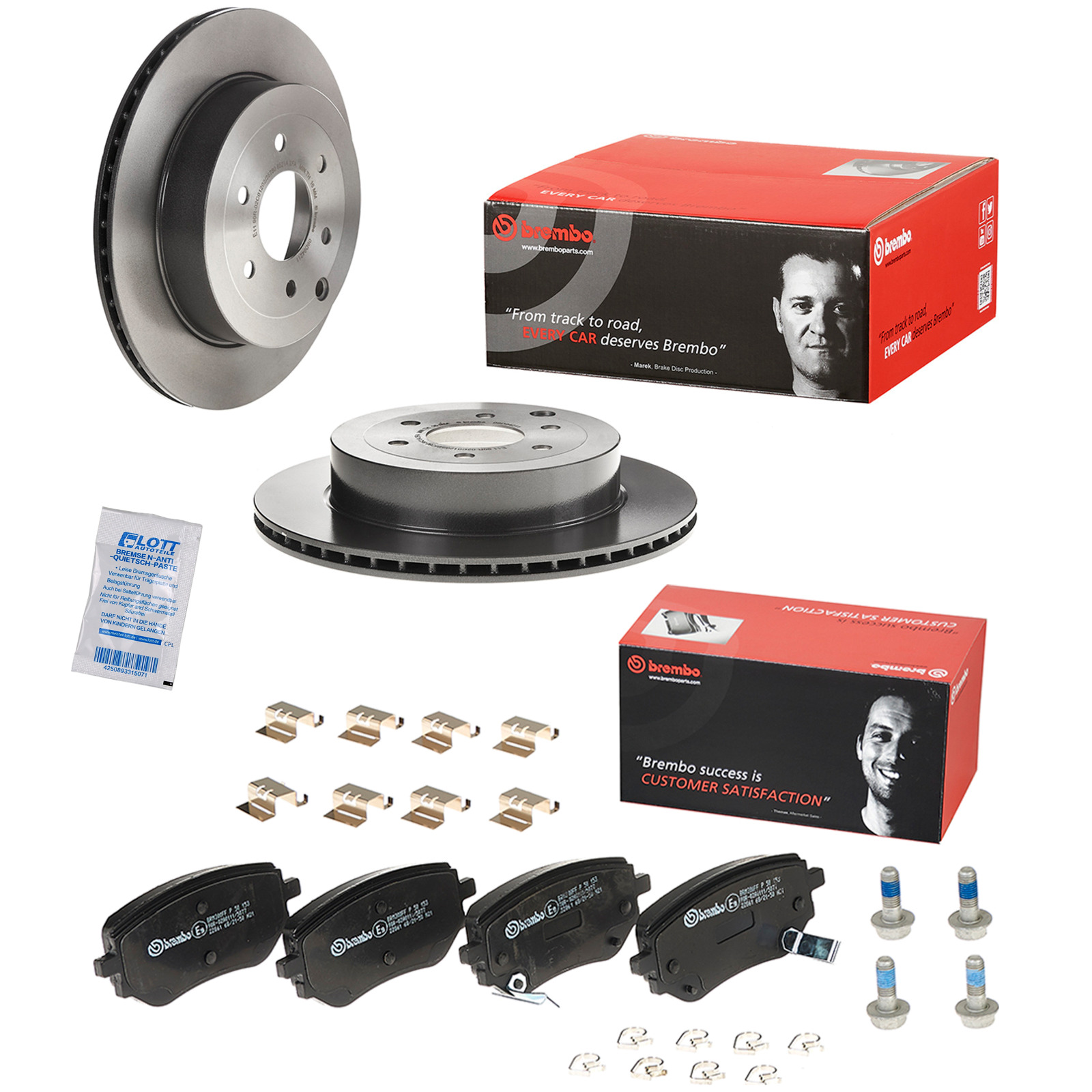 2x Brembo Bremscheibe &Oslash;308mm + Bel&auml;ge hinten passend f&uuml;r Nissan Navara 2.3 dCi