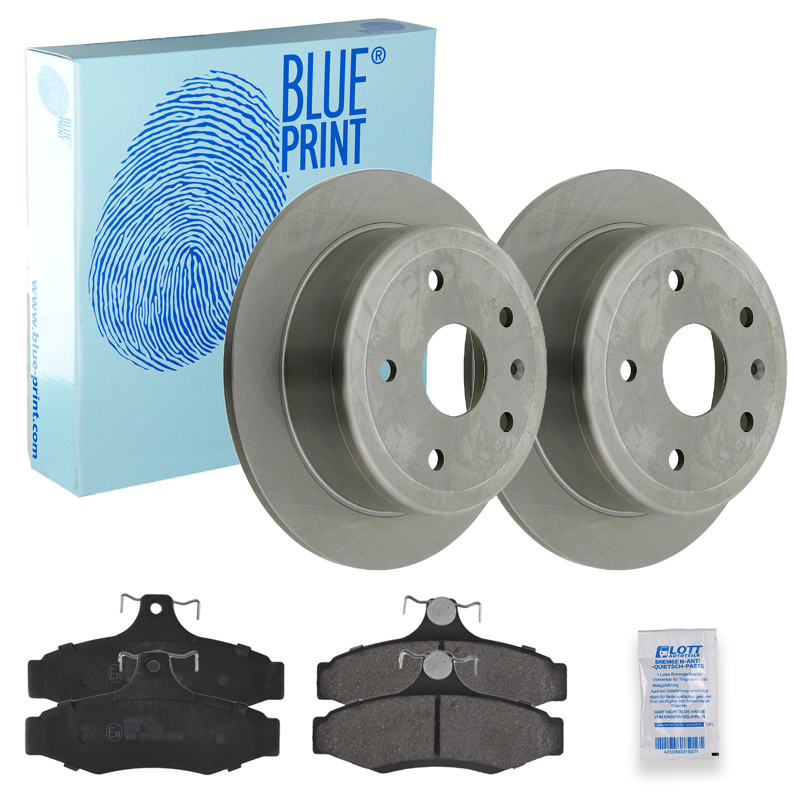 Blue Print Bremsscheiben + Blue Print Bremsbeläge
