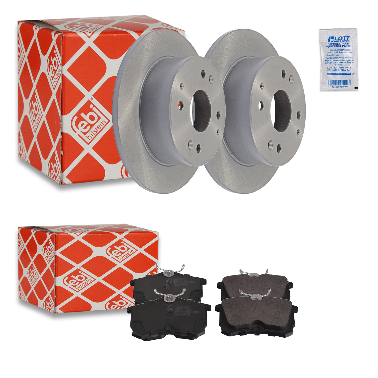 Febi Bremsscheiben hinten Ø260mm +Beläge passend für Honda A...