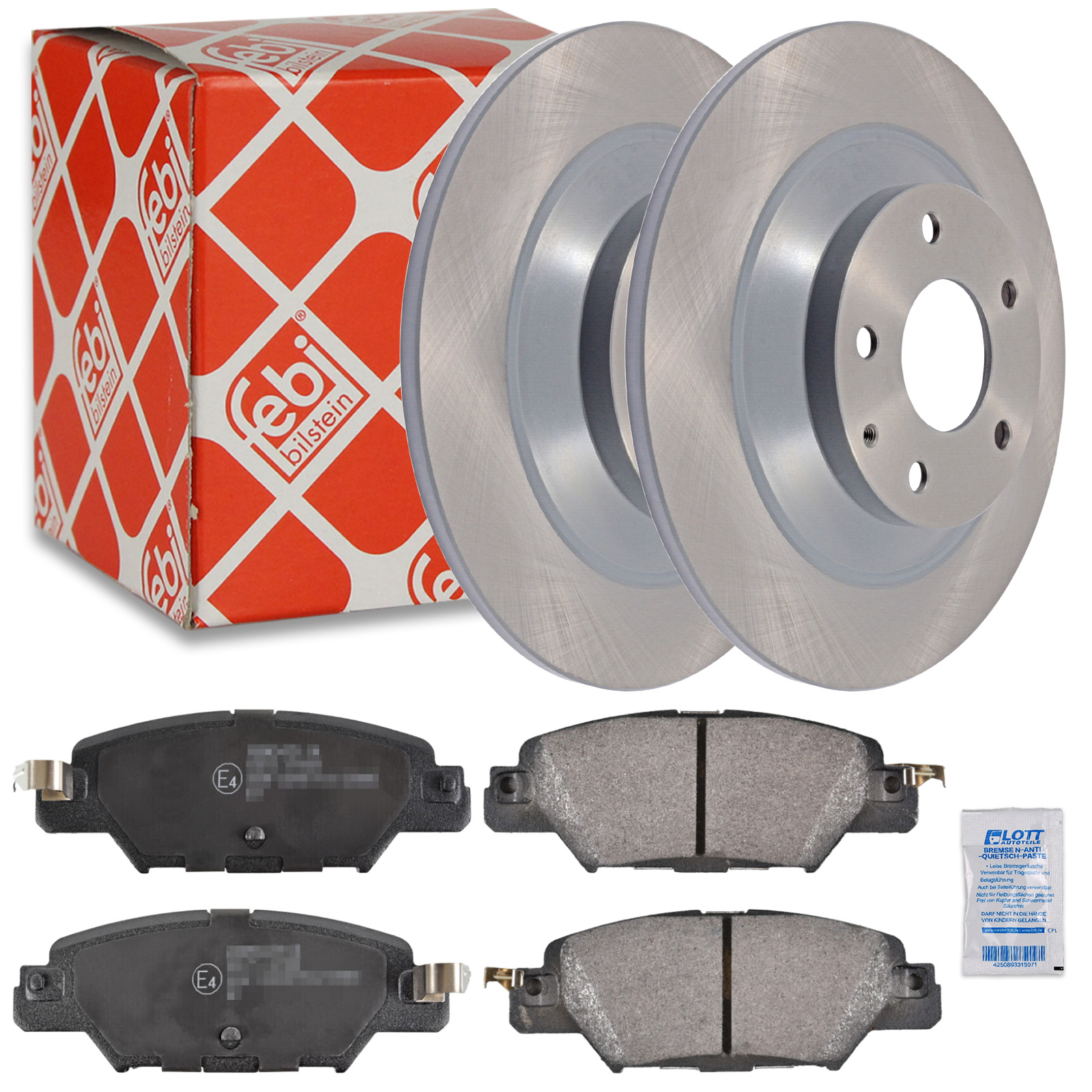 FEBI Bremsscheiben Ø303mm + Beläge hinten passend für Mazda ...