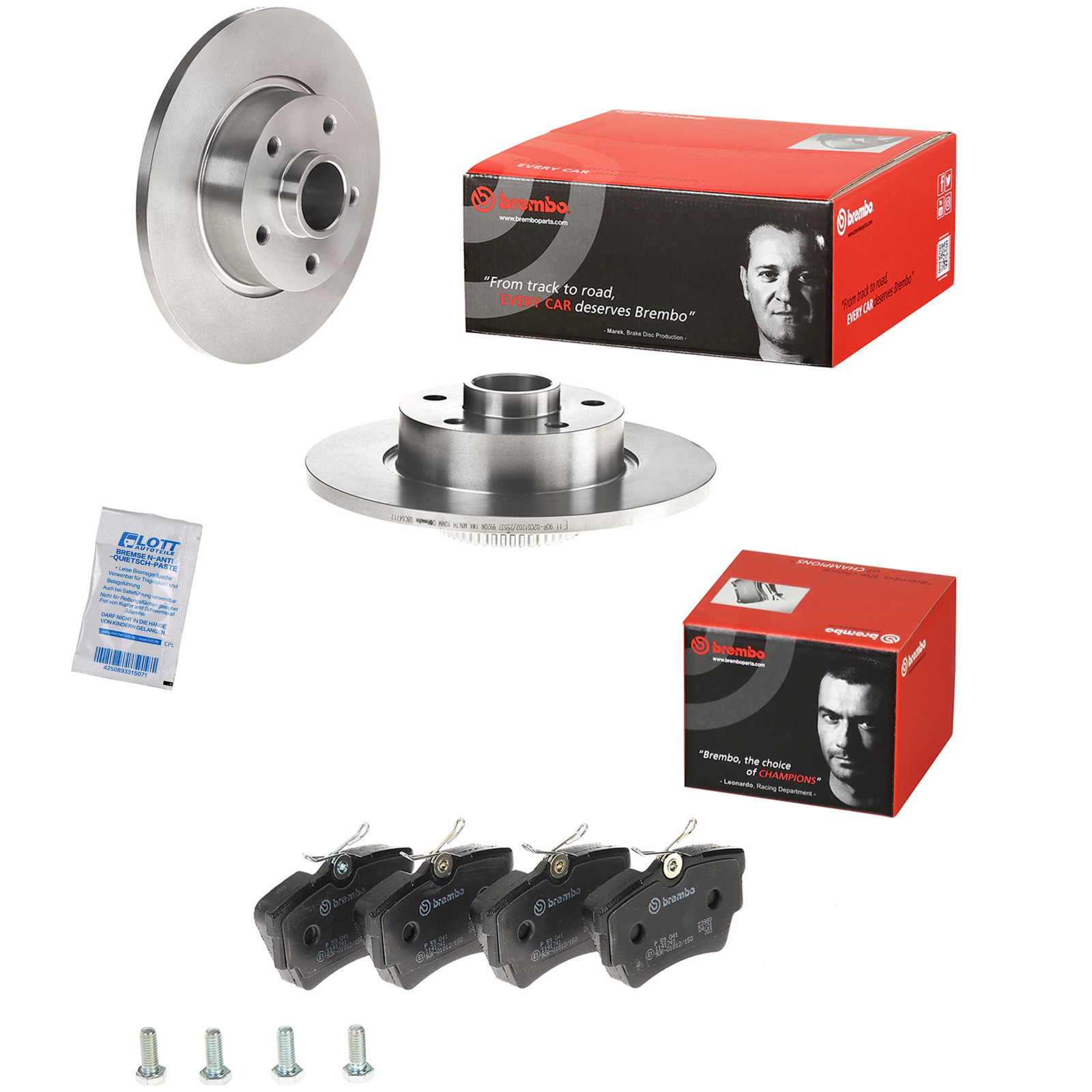 2x Brembo Bremscheibe Ø280mm + Beläge hinten passend für REN...