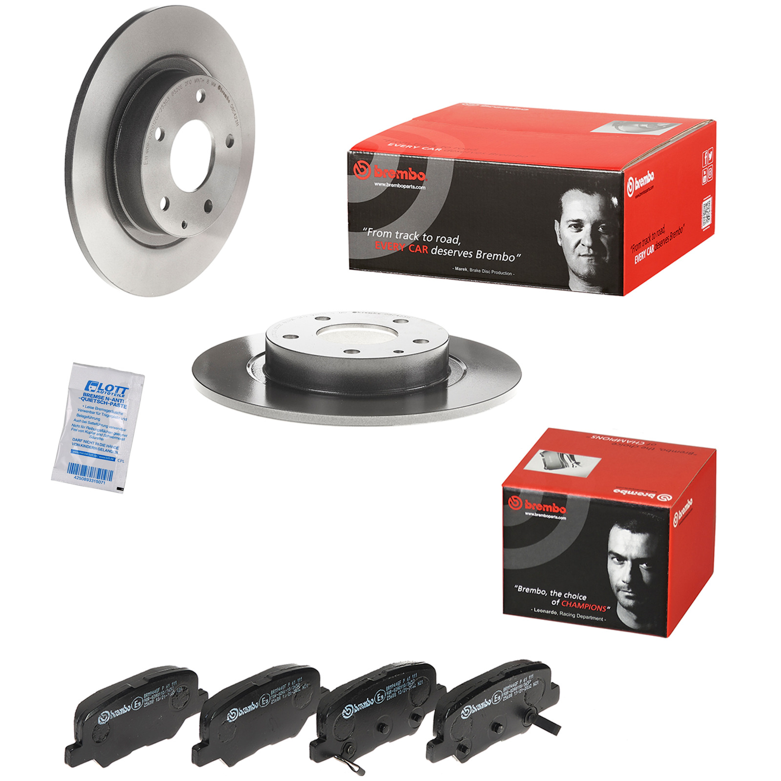 2x Brembo Bremscheibe &Oslash;278mm + Bel&auml;ge hinten passend f&uuml;r MAZDA 6 Kombi 2.0