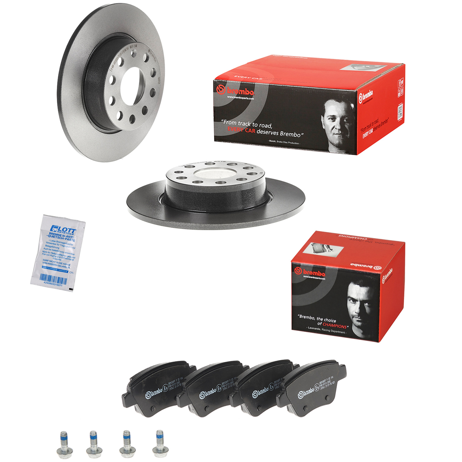 Brembo Bremsscheiben Ø272mm + Beläge Hinten passend für VW G...