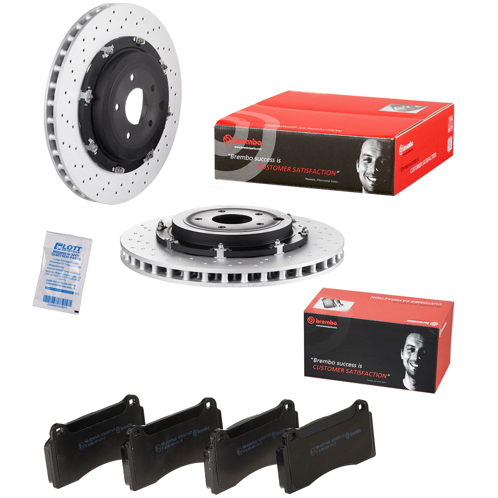 Brembo Bremsscheiben Ø380mm + Beläge Hinten passend für Niss...