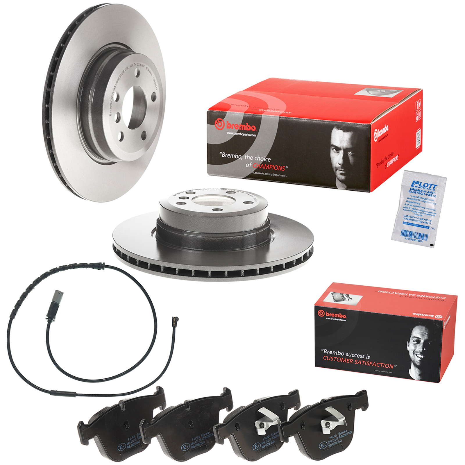 Brembo Bremsscheiben 345mm + Bremsbeläge Hinten passend für BMW X5 E70 F15 F85