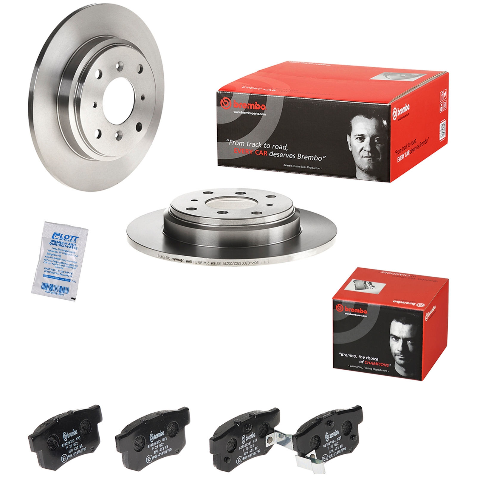 Brembo Bremsscheiben 260mm + Bremsbel&auml;ge Hinten passend f&uuml;r Honda Prelude Accord