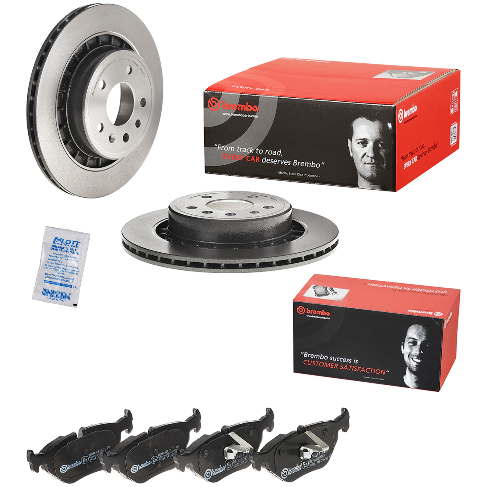 Brembo Bremsscheiben 300mm + Bremsbeläge Hinten passend für Saab 9-...
