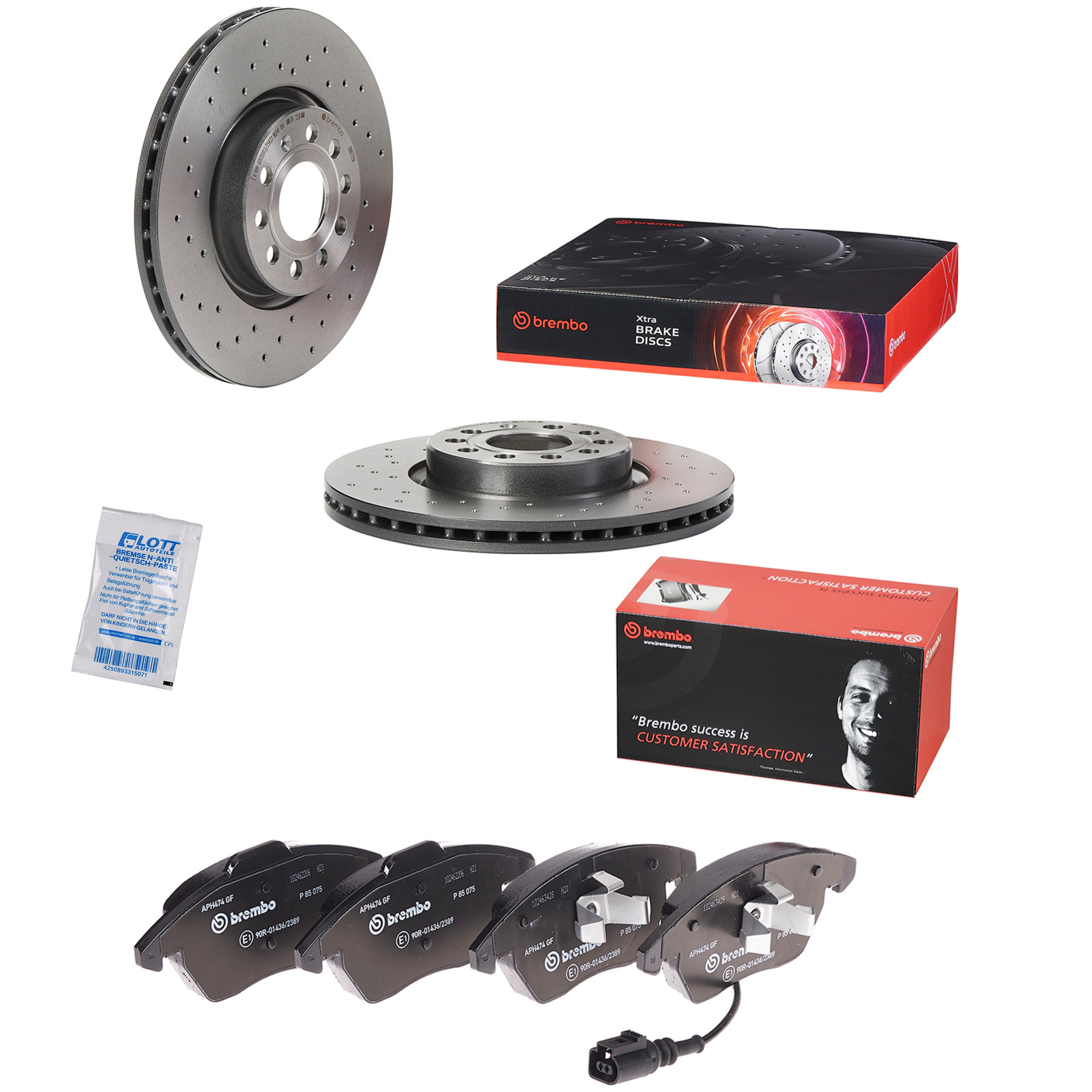 Brembo Xtra Line Bremsscheiben 312mm + Bremsbeläge Vorne passend fü...