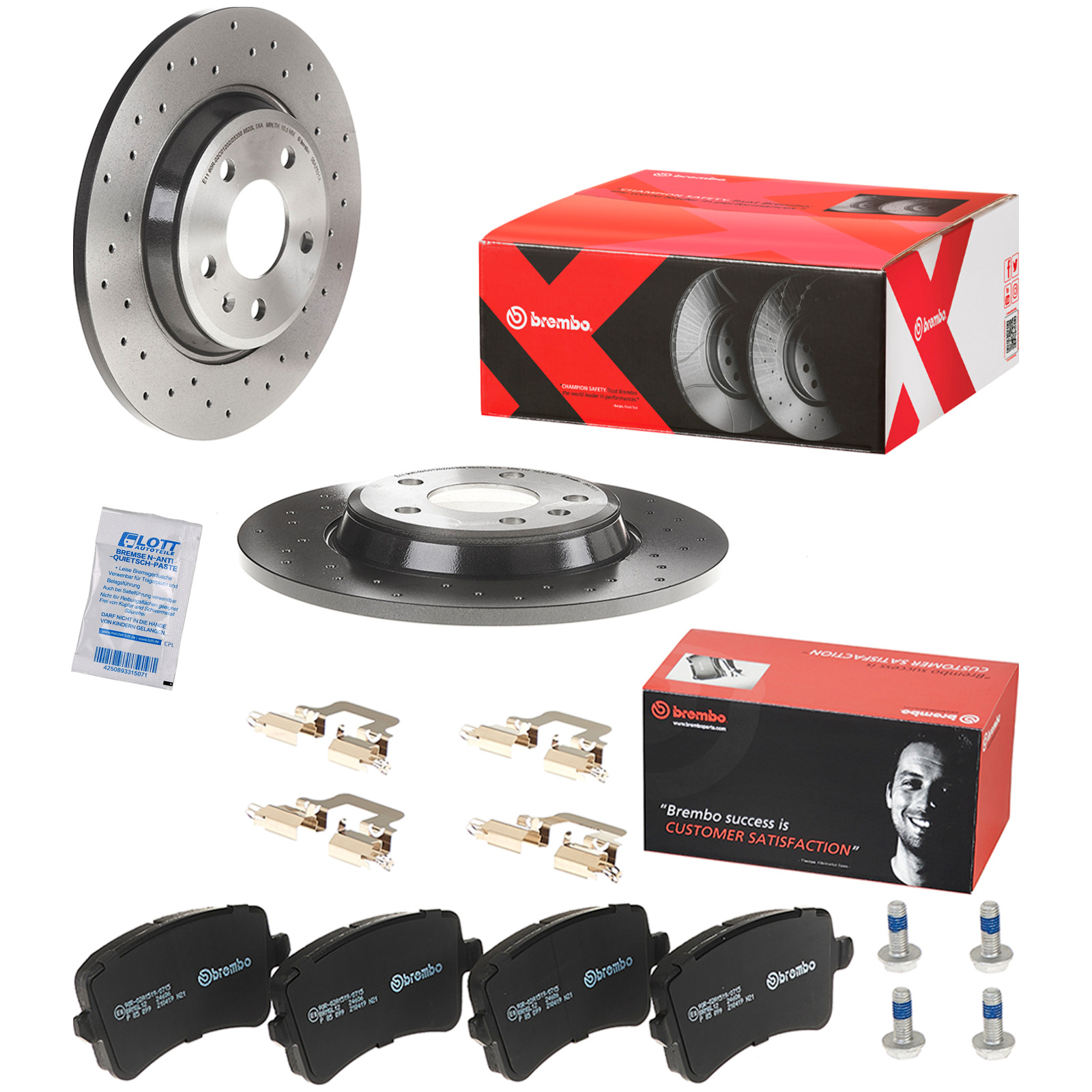 Brembo Xtra Line Bremsscheiben 300mm + Bremsbeläge Hinten passend fü...