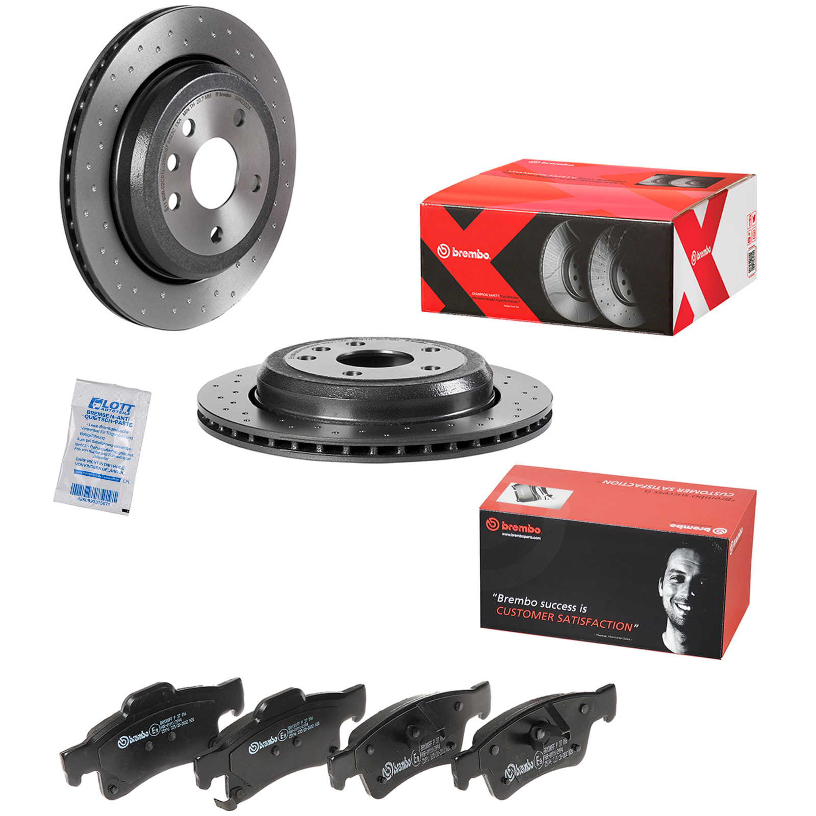Brembo Xtra Line Bremsscheiben 330mm + Bremsbeläge Hinten passend fü...