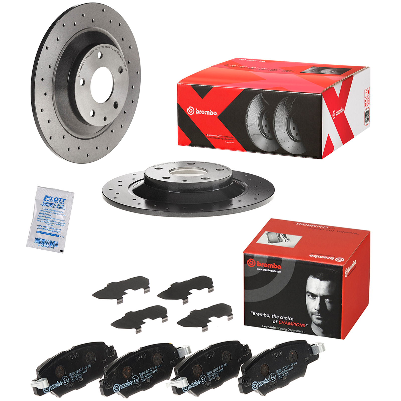 Brembo Xtra Line Bremsscheiben 303mm + Bremsbeläge Hinten passend fü...