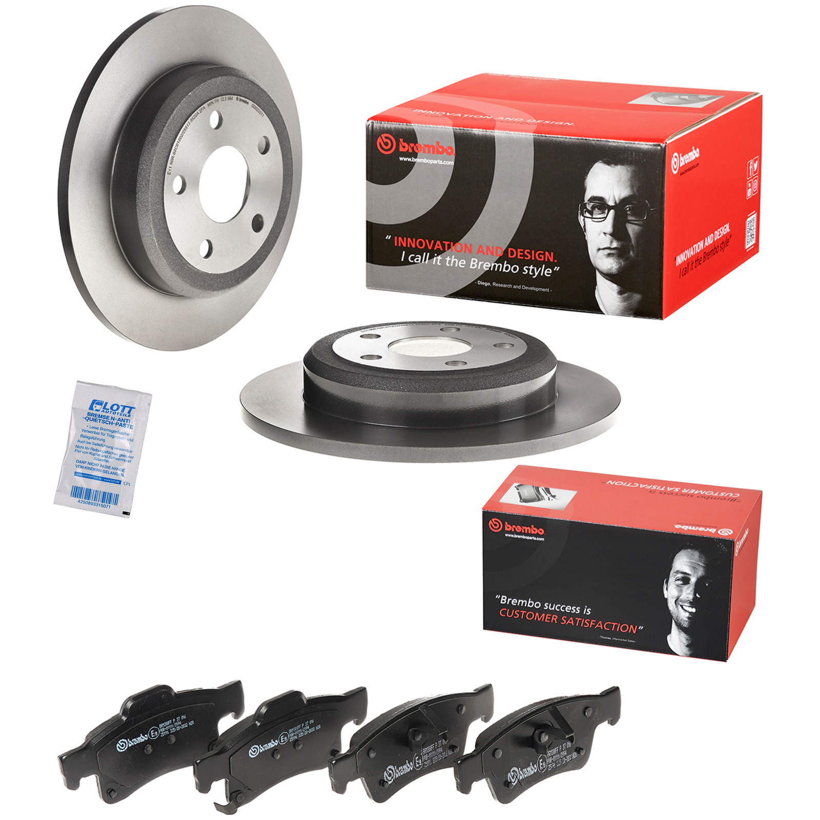 Brembo Bremsscheiben 330mm + Bremsbeläge Hinten passend für Jeep Ch...