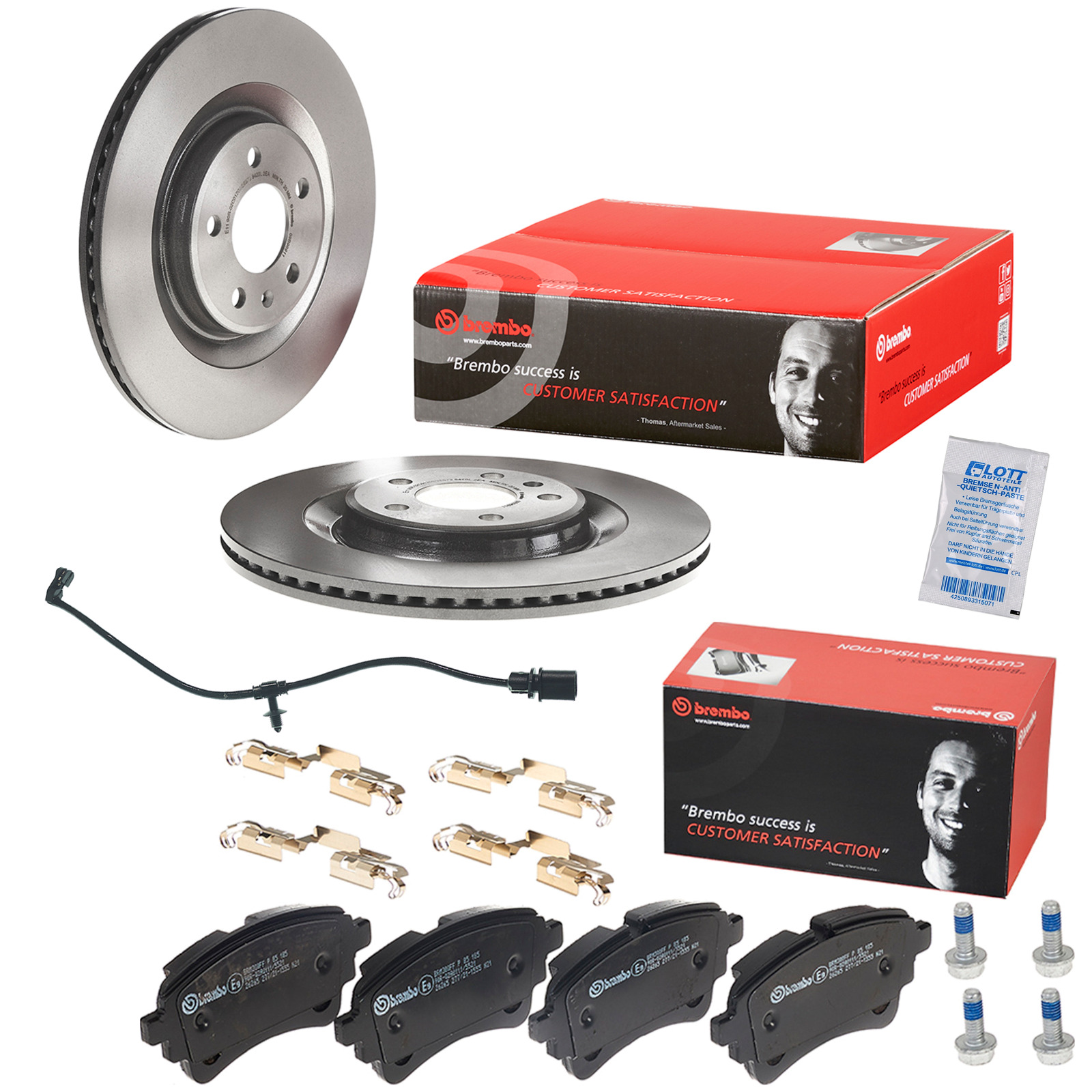 Brembo Bremsscheiben 330mm + Bremsbeläge Hinten passend für Audi Q7...