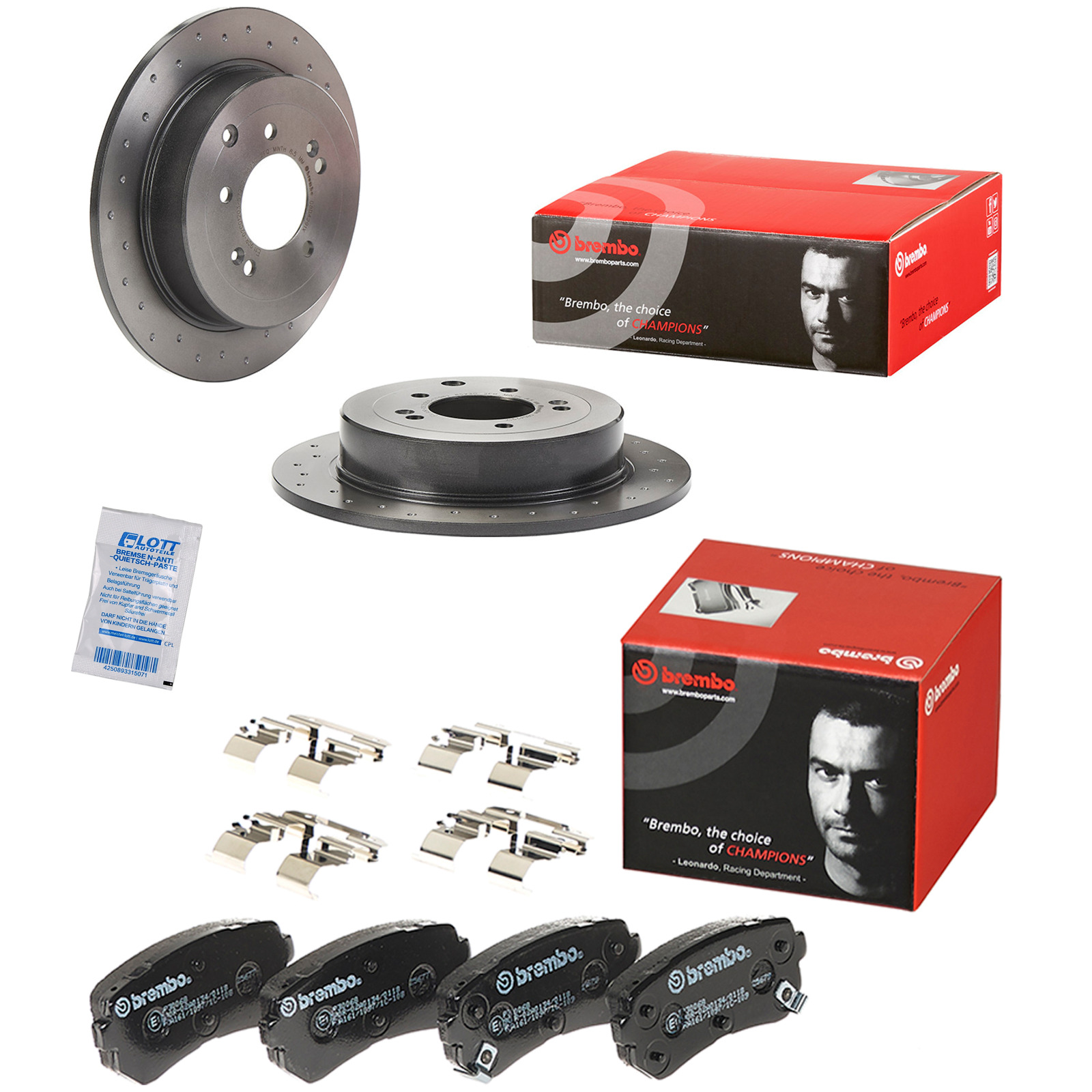 Brembo Xtra Line Bremsscheiben 302mm + Bremsbel&auml;ge Hinten passend f&uuml;r Hyundai