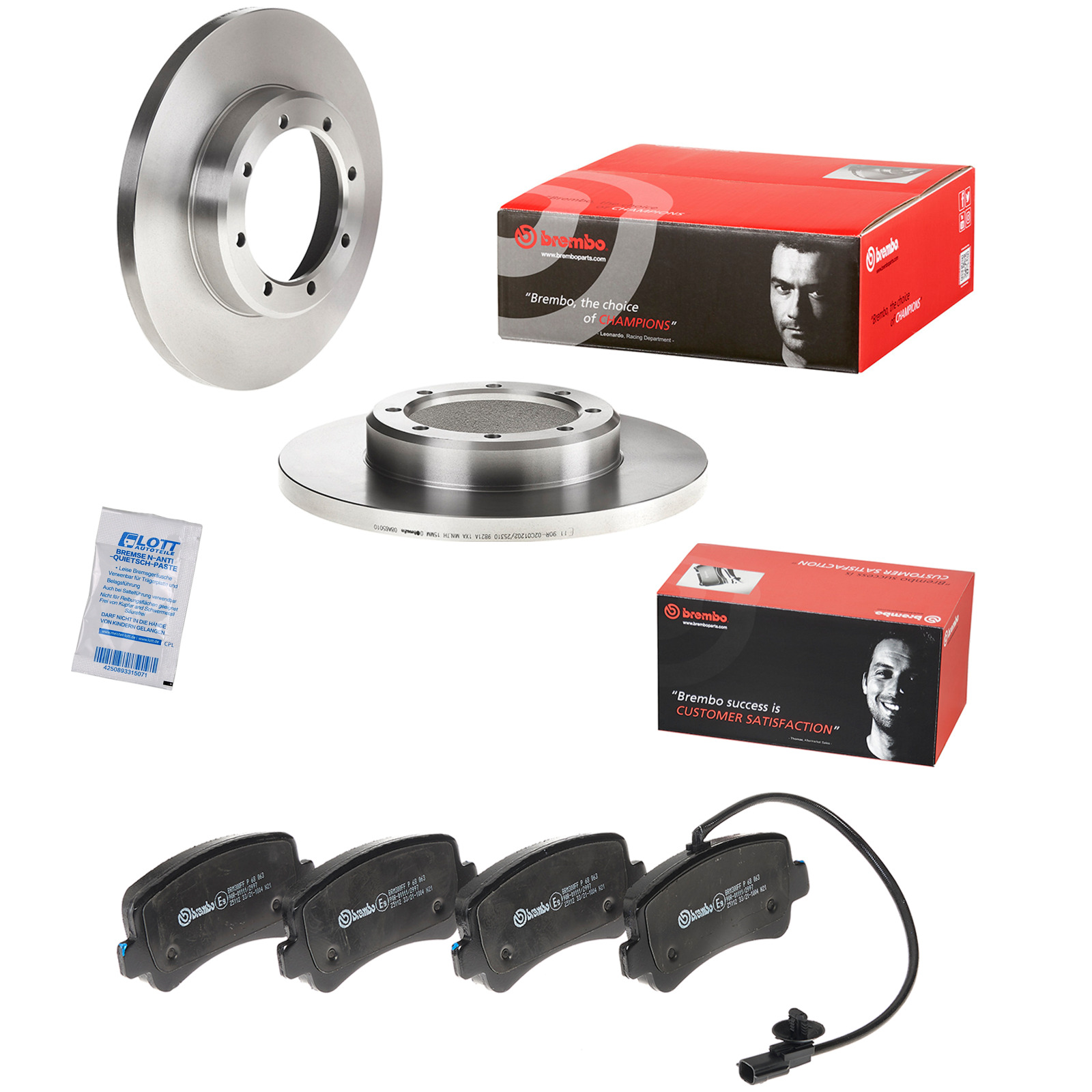 Brembo Bremsscheiben 302mm + Bremsbel&auml;ge Hinten passend f&uuml;r Renault Master 2.3