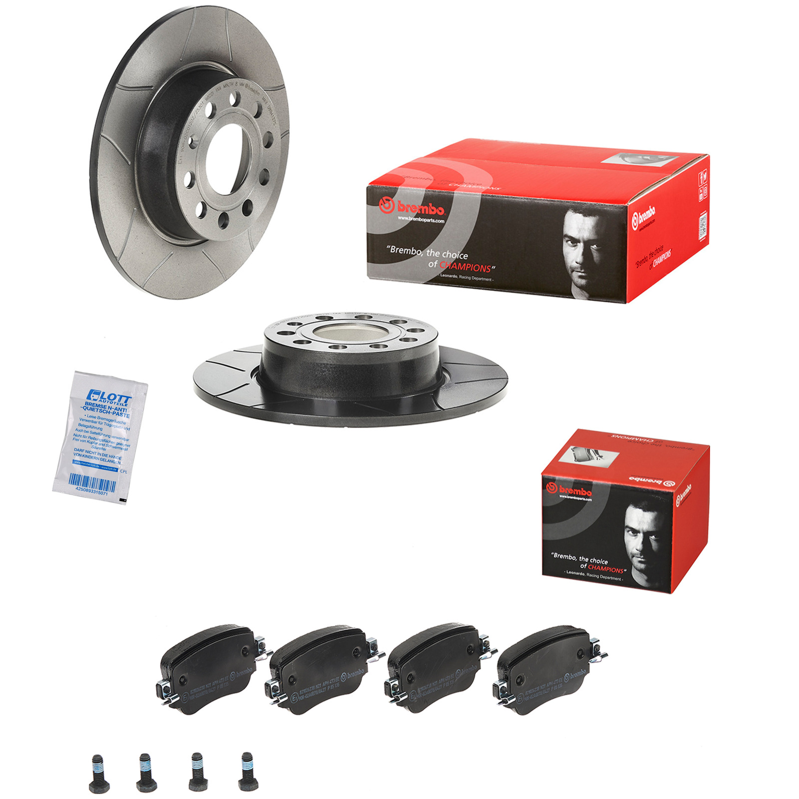 Brembo Bremsscheiben 272mm + Bremsbel&auml;ge Hinten passend f&uuml;r Skoda Octavia VW 2.0