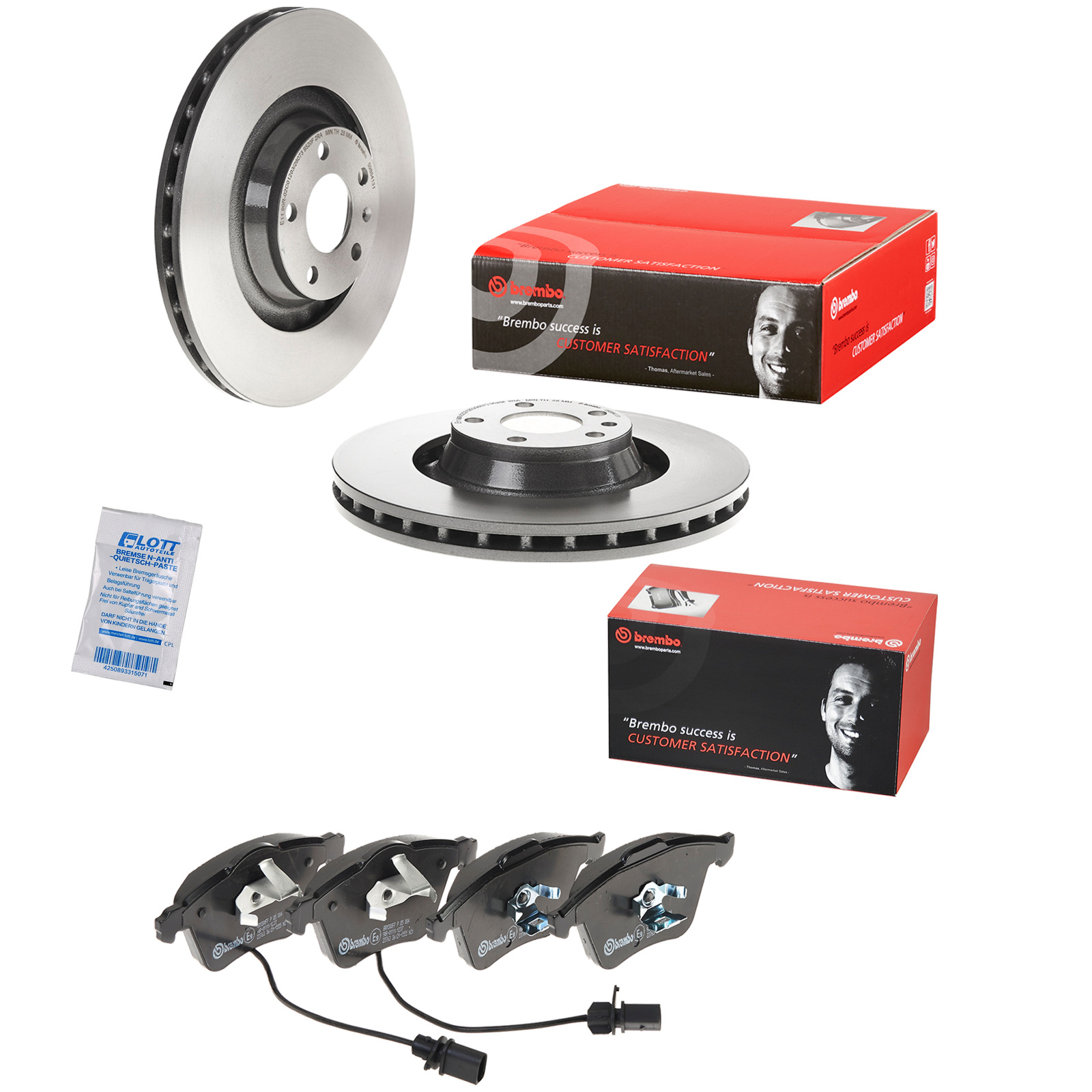Brembo Bremsscheiben 347mm + Bremsbeläge Vorne passend für Audi A6 ...