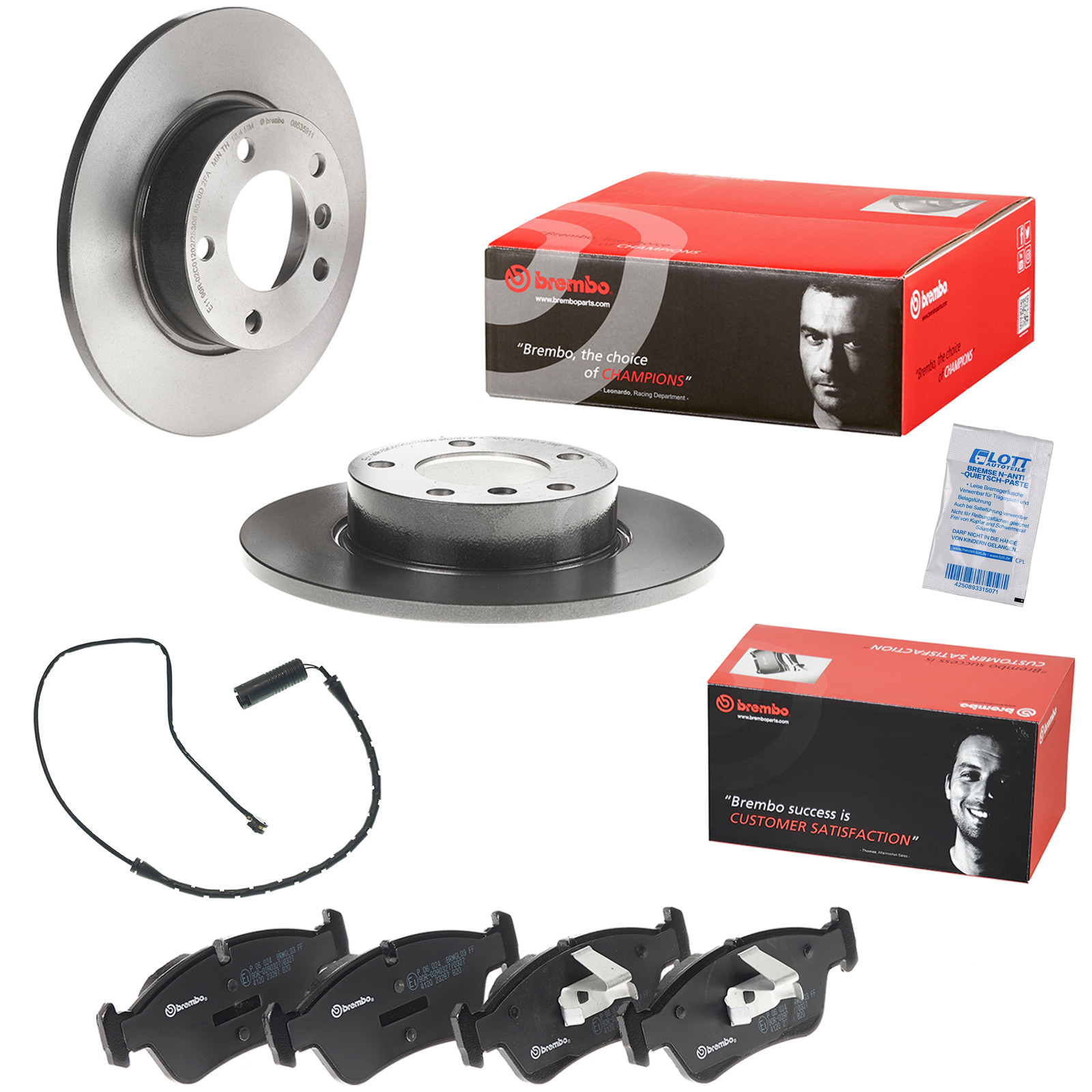 Brembo Bremsscheiben 286mm + Bremsbel&auml;ge Vorne passend f&uuml;r BMW 3 E36 Z3 1.8 1.9