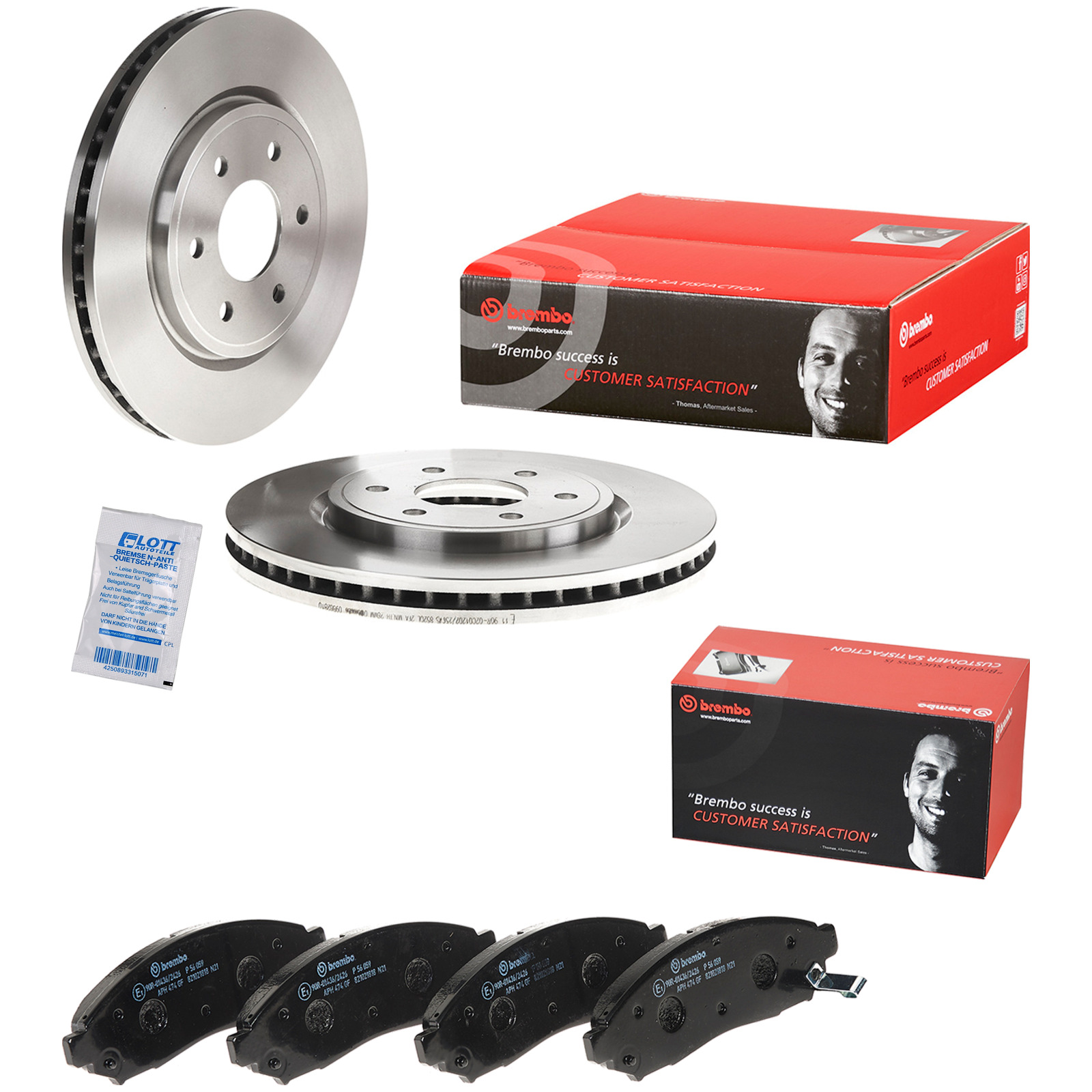Brembo Bremsscheiben 296mm + Bremsbel&auml;ge Vorne passend f&uuml;r Nissan Navara 2.5