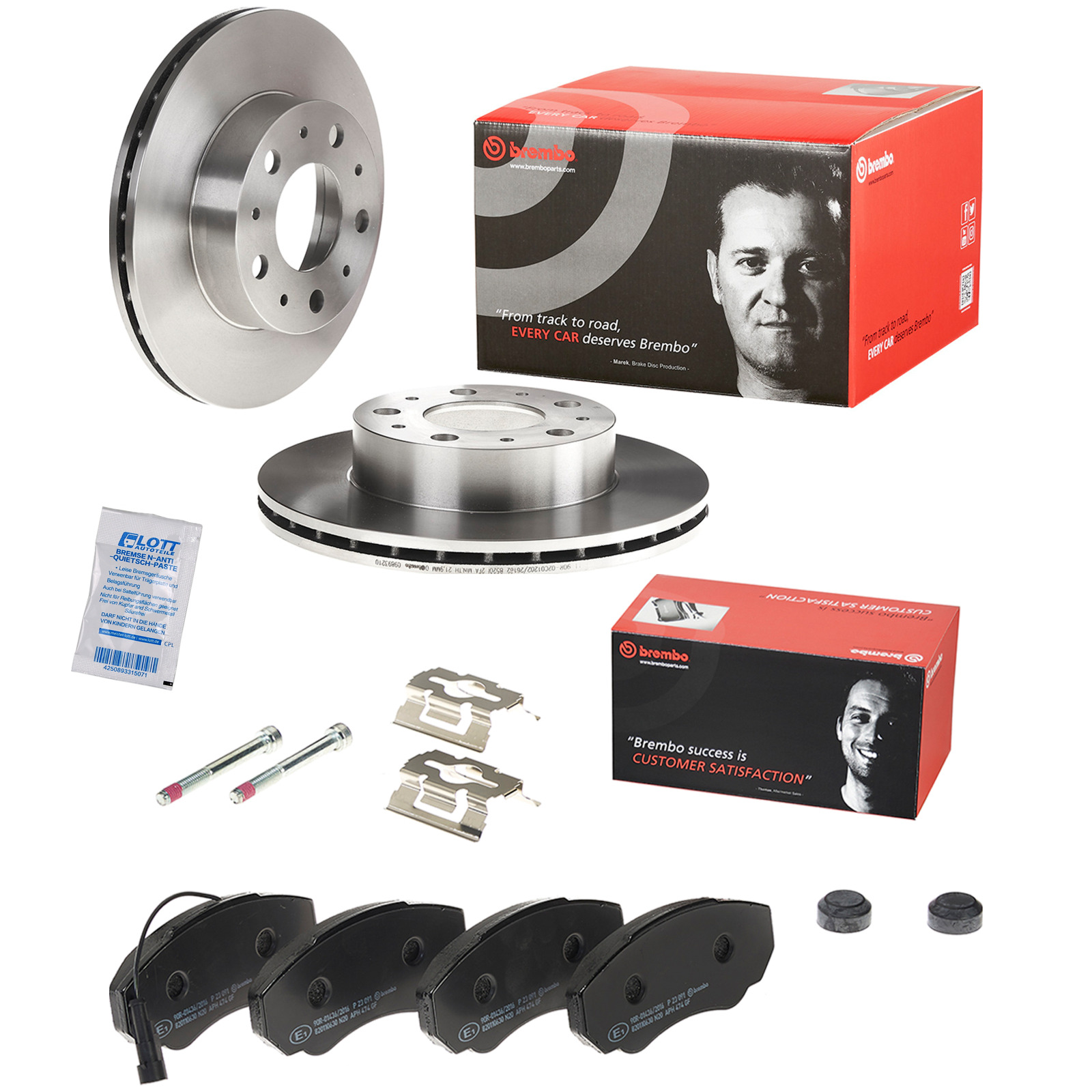 Brembo Bremsscheiben 300mm + Bremsbeläge Vorne passend für Fiat Ducato 2.3 100