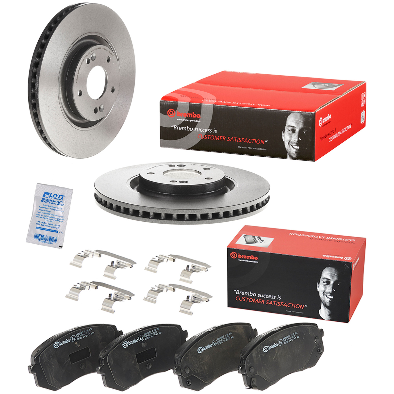 Brembo Bremsscheiben 320mm + Bremsbel&auml;ge Vorne passend f&uuml;r Hyundai Tucson KIA