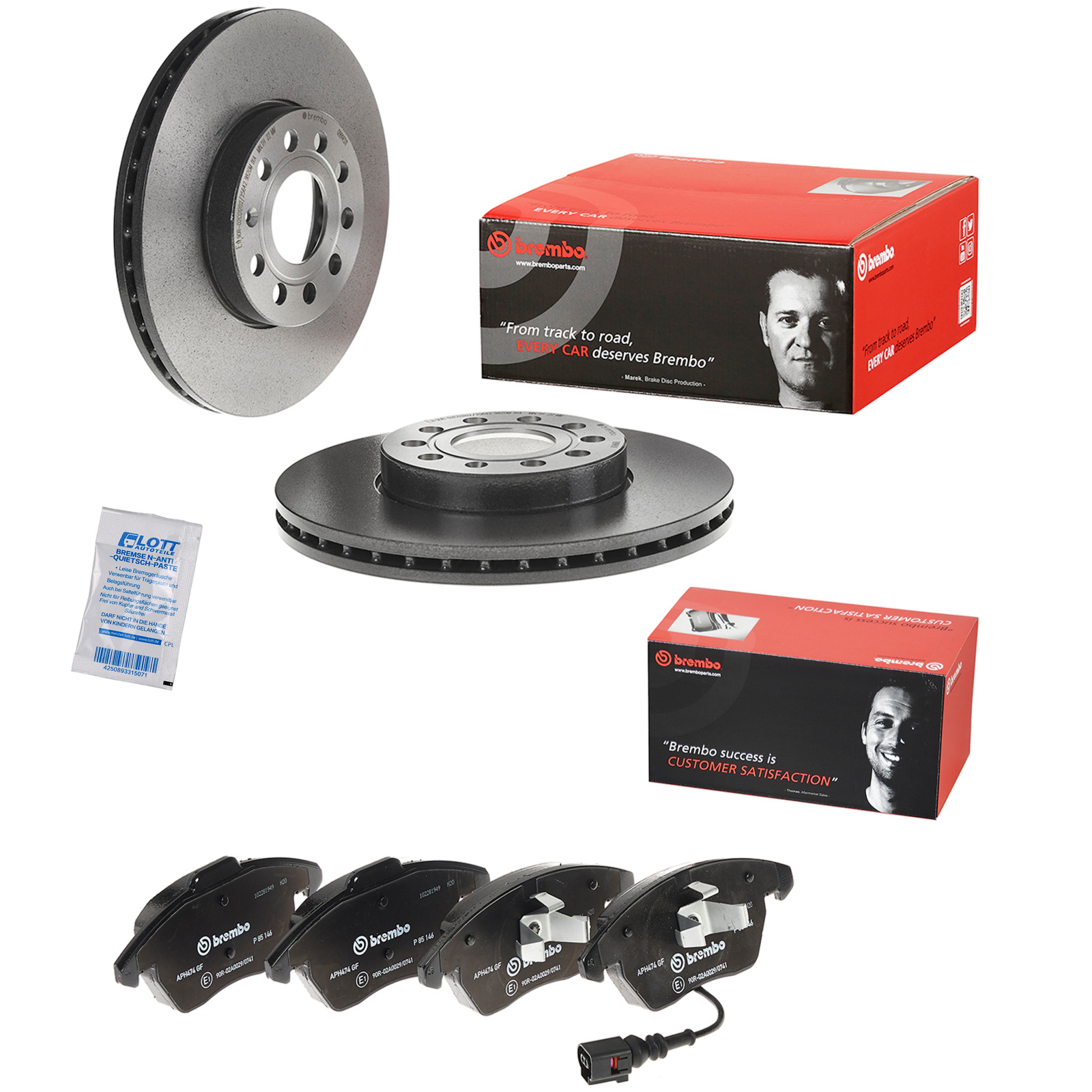 Brembo Bremsscheiben 288mm + Bremsbeläge Vorne passend für VW Golf ...