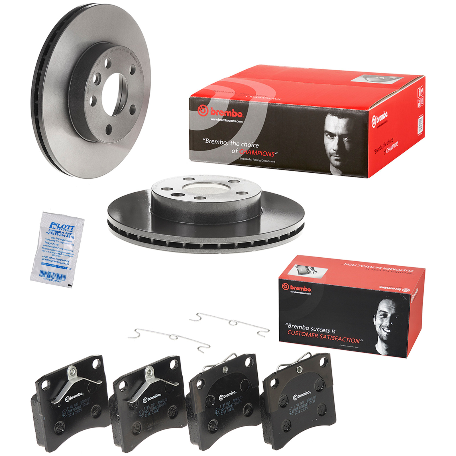 Brembo Bremsscheiben 280mm + Bremsbel&auml;ge Vorne passend f&uuml;r VW Transporter T4 2.5