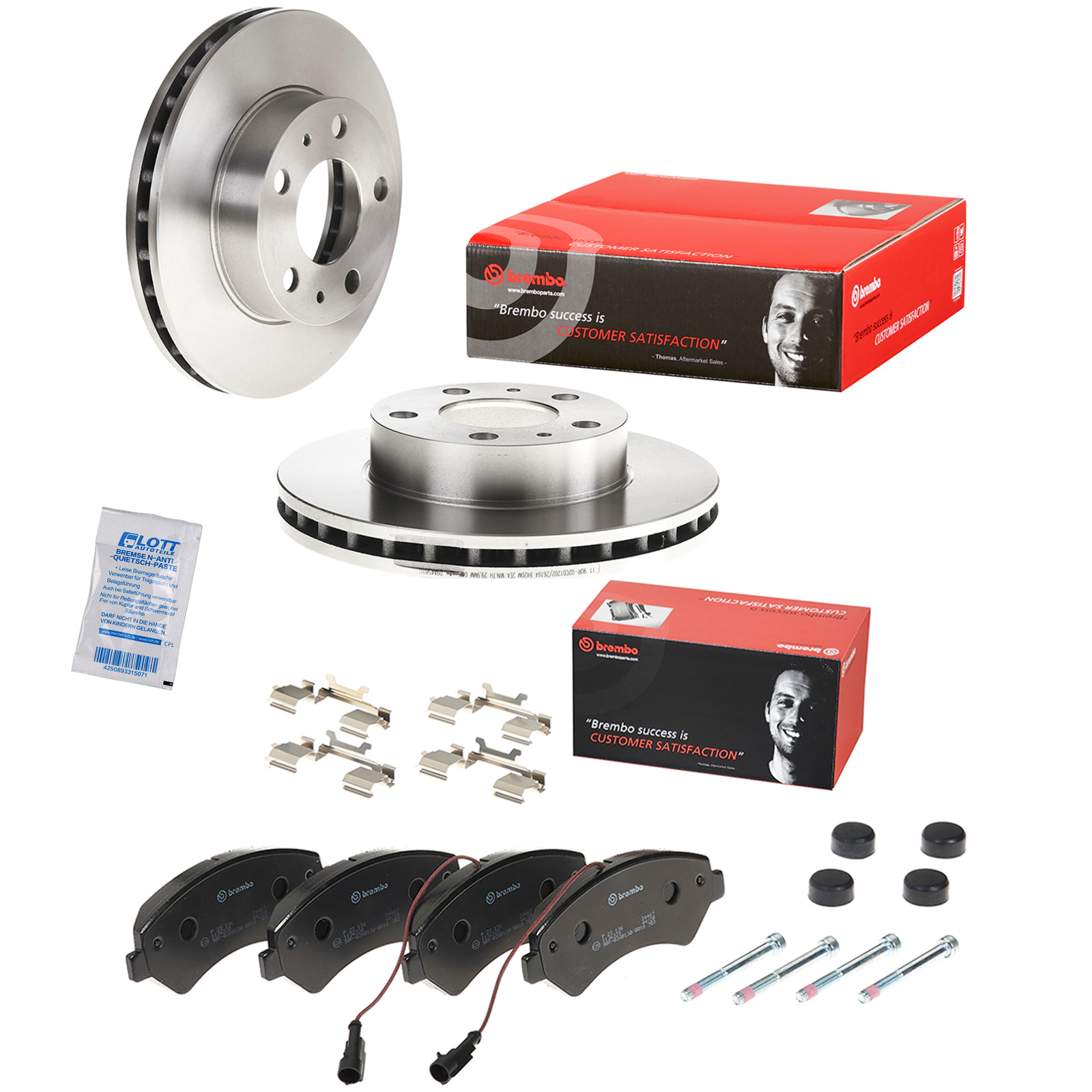 Brembo Bremsscheiben 300mm + Bremsbeläge Vorne passend für Fiat Duc...