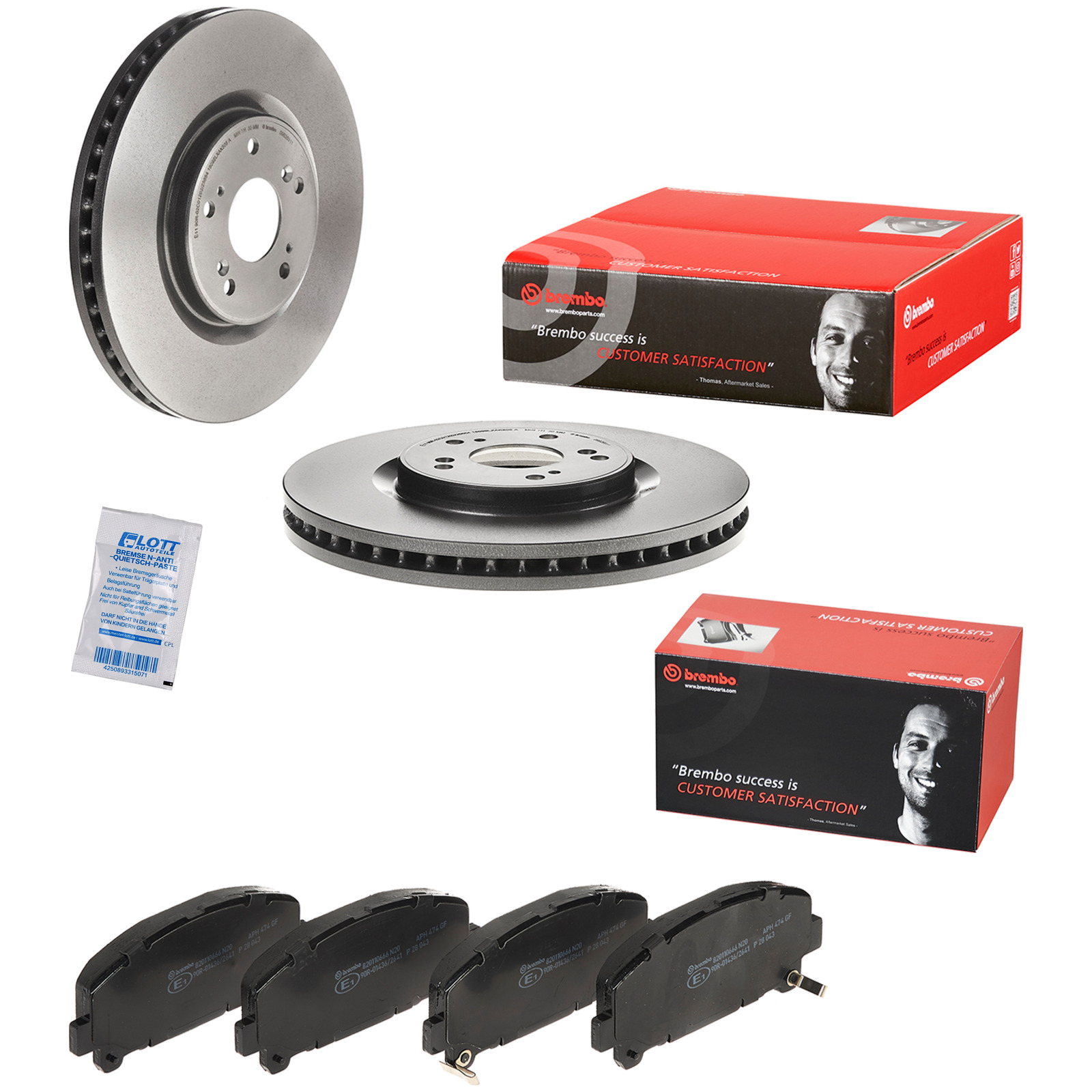 Brembo Bremsscheiben 320mm + Bremsbeläge Vorne passend für Honda Ac...