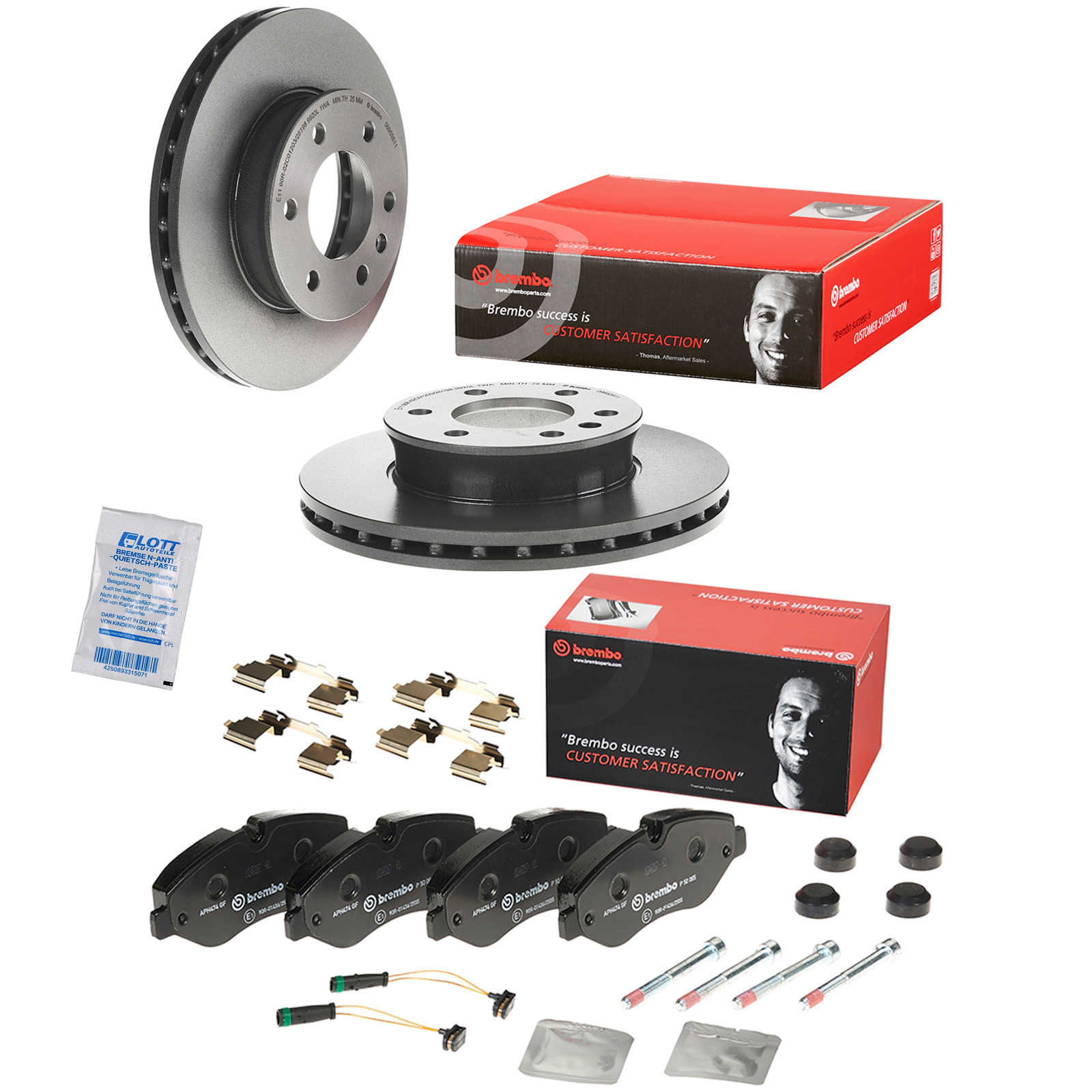 Brembo Bremsscheiben 300mm + Bremsbeläge Vorne passend für Mercedes...
