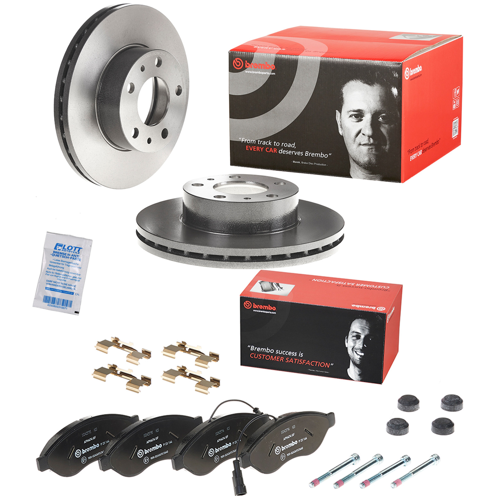 Brembo Bremsscheiben 280mm + Bremsbel&auml;ge Vorne passend f&uuml;r Fiat Ducato Peugeot